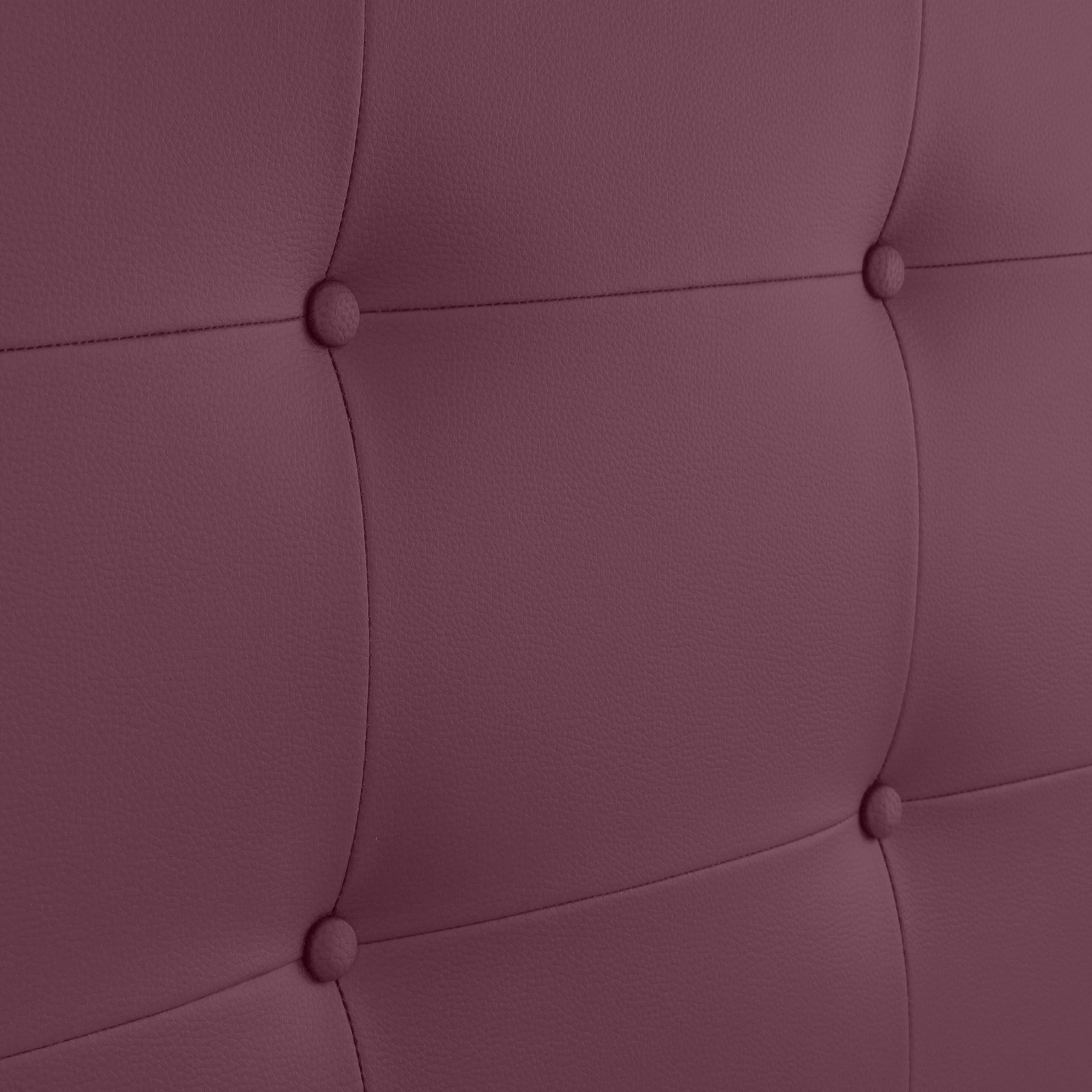 DHOME Cabecero Tapizado Capitoné Suelo 2 hileras Amplio de Polipiel para Cama Matrimonio Cabezal Dormitorio (Vino Tinto, 220cm Dual)