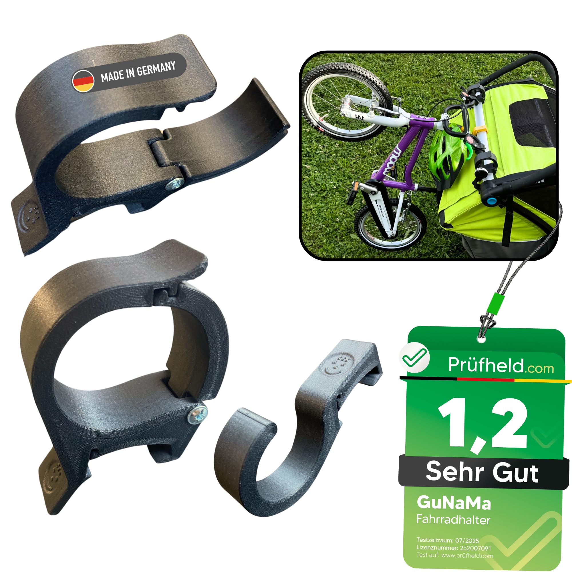 GuNaMa Laufrad & Kinder Fahrrad Halterung fr Thule Chariot ab 2017 Sport  Cross Cab Lite 2, Kinderwagen, Halter fr Thule Fahrradanhnger, ...