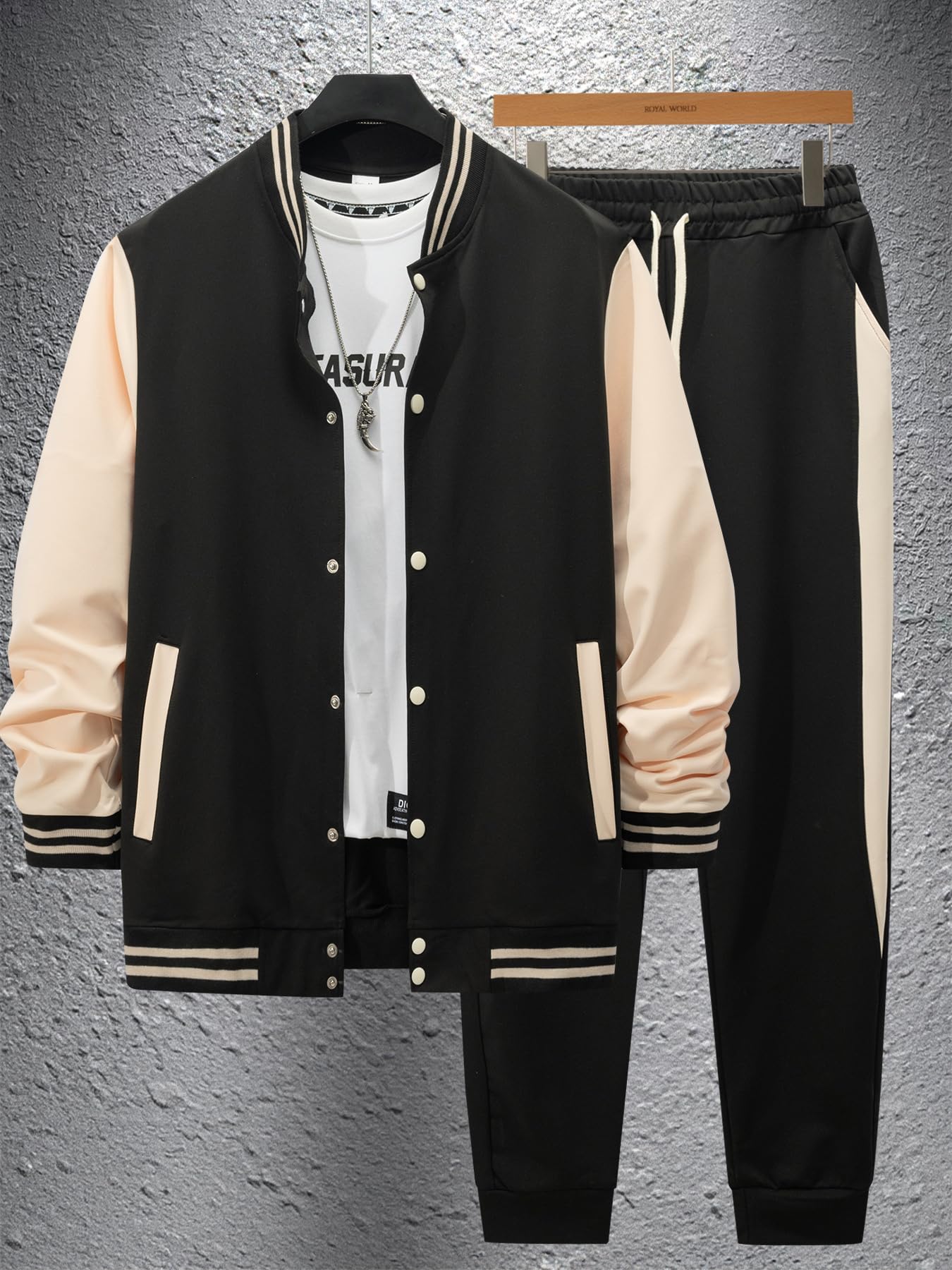 Survêtement Homme Ensemble Jogging Veste Sweat de Sport Décontracté Tenue Manche longue Doux Mode Sweatshirt avec Poches