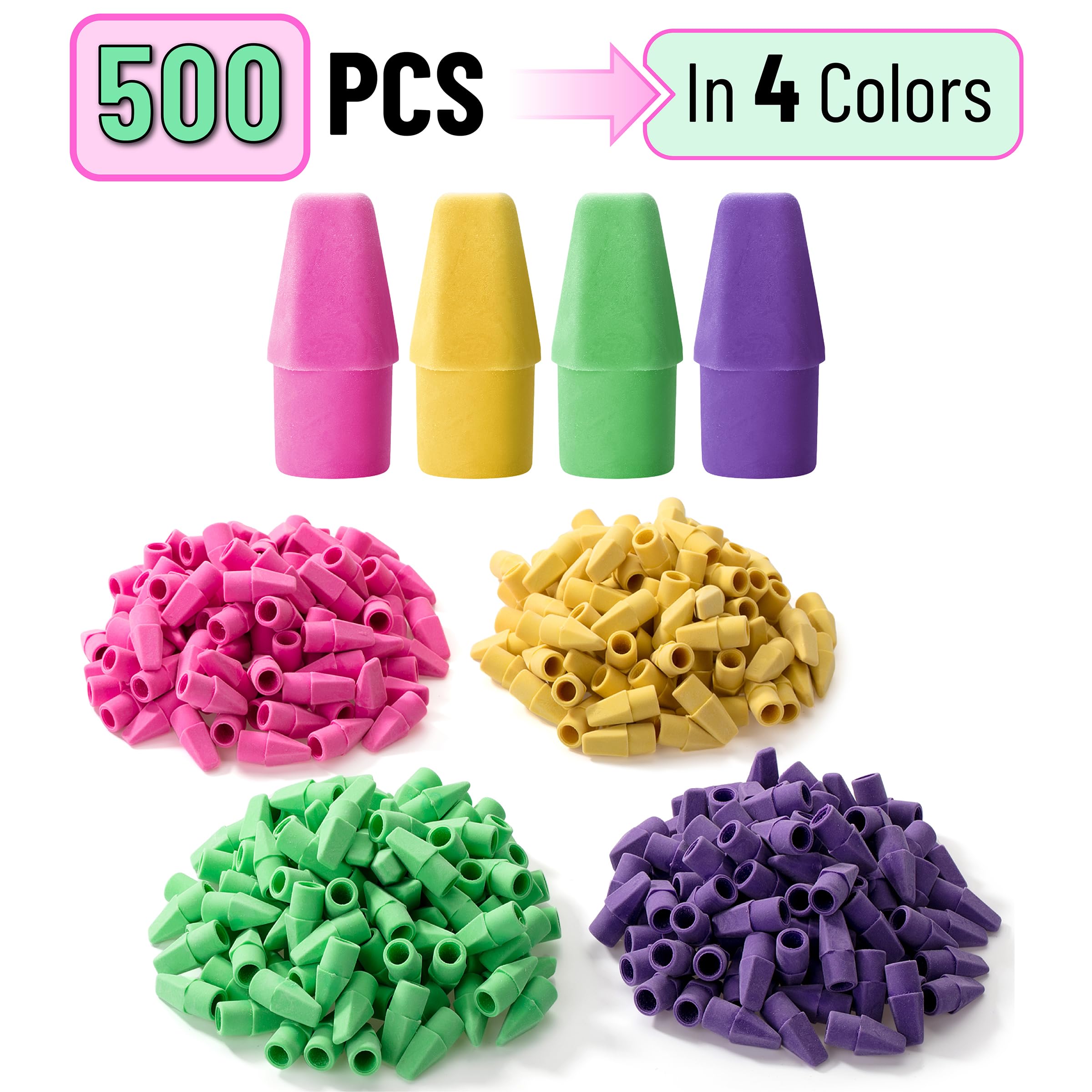 120 Gomme Per Matite Colorate Mr. Pen - Gommini Decorativi E Funzionali, Per Scuola, Ufficio, Cancelleria - Foto 10