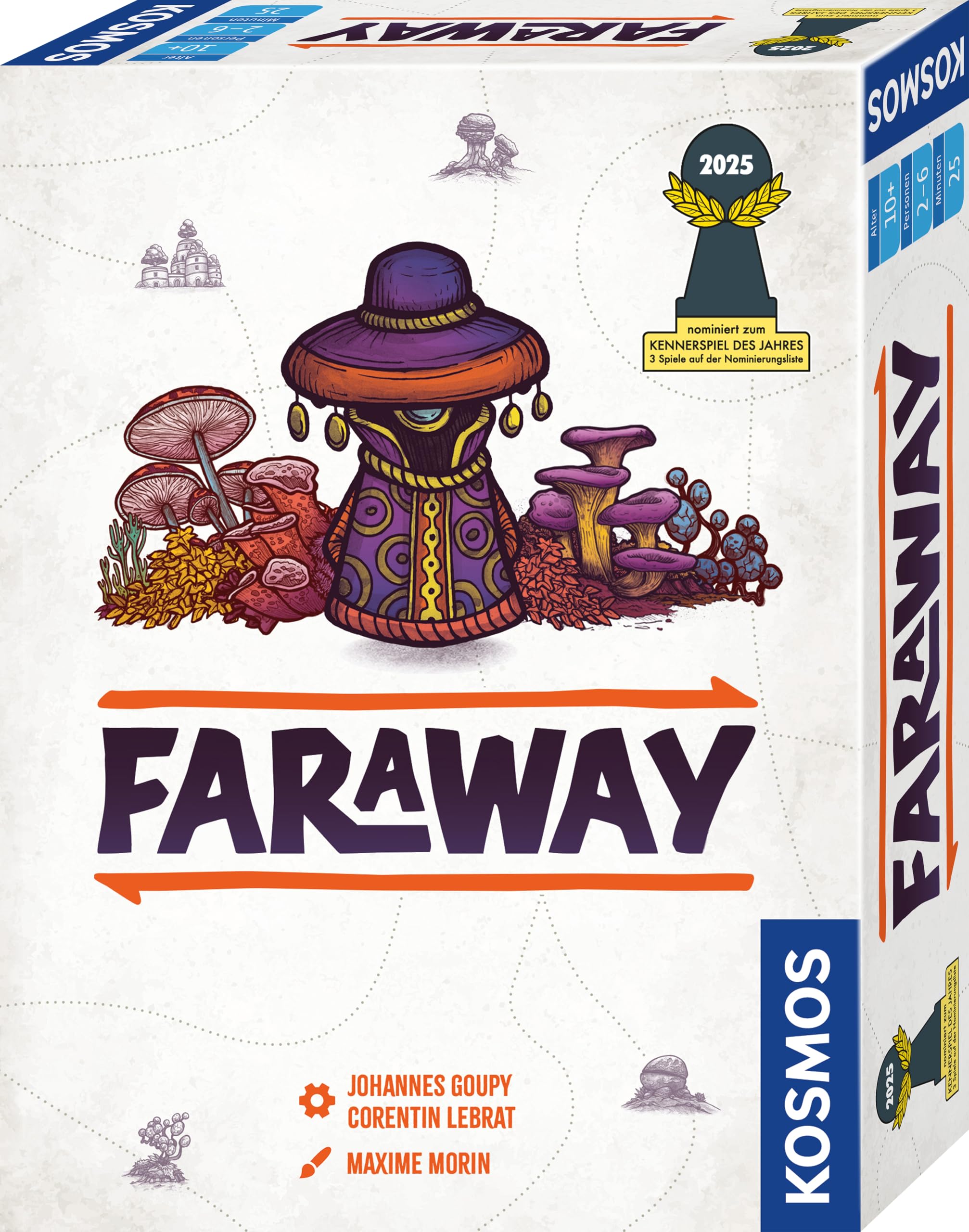 Kosmos 684709 Faraway, abenteuerliches Kartenspiel für 2-6 Spielerinnen und Spieler ab 10 Jahre, nominiert zum Spiel des Jahres 2025 Grundspiel
