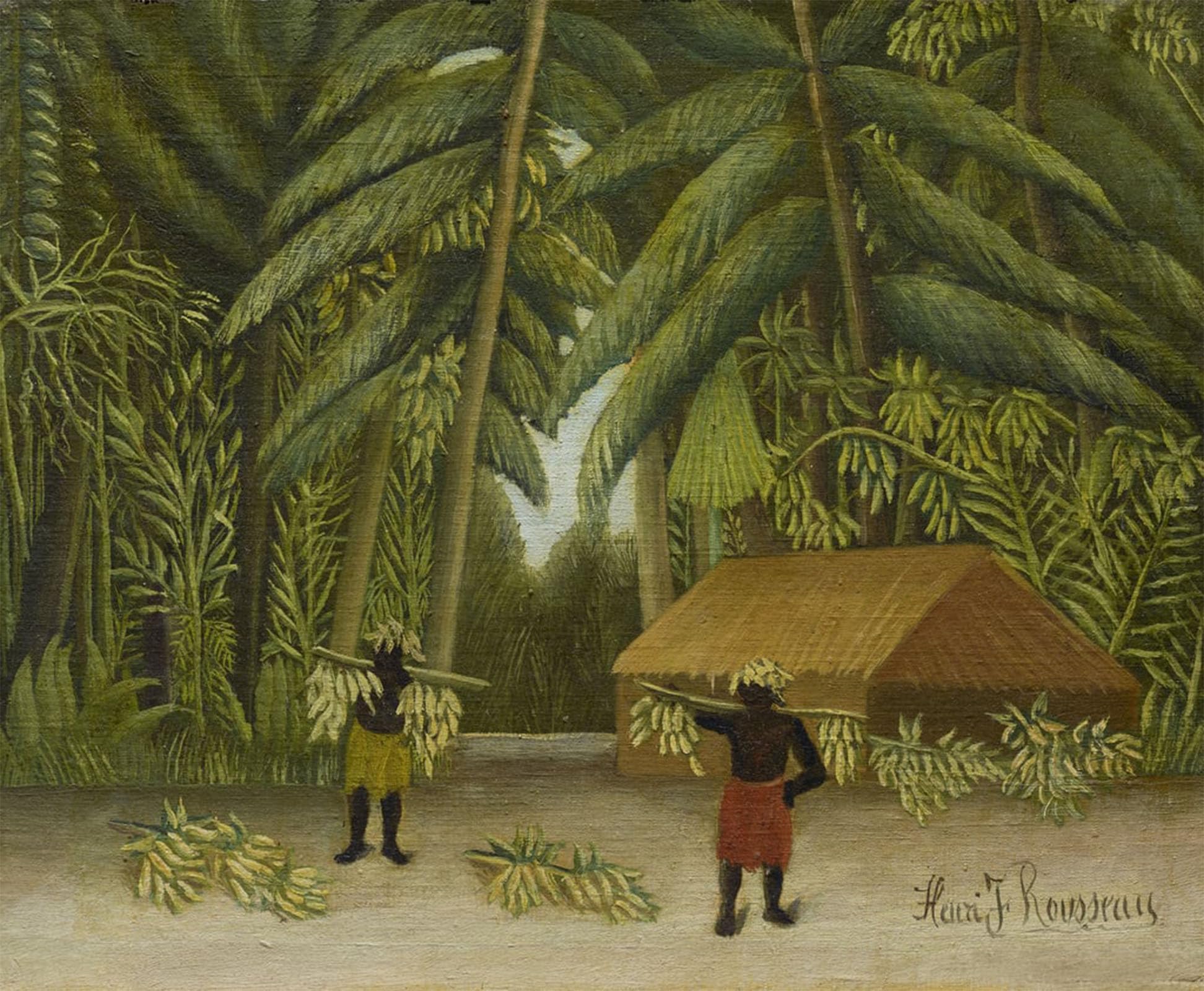 POSTERIIk Vintage Art Print Images Pictures Print Banana Harvest by Henri Rousseau Modern Colour Posters for Office Home Decor 60x90cm