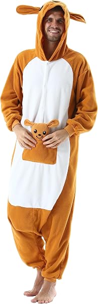 SimZoo Adulto Disfraz Pijama Unisex Pijama Kigurumi Onesie para Carnaval Halloween Cosplay Ropa de Dormir Traje de Disfraz para Navidad Festival Mujer y Hombre - 3