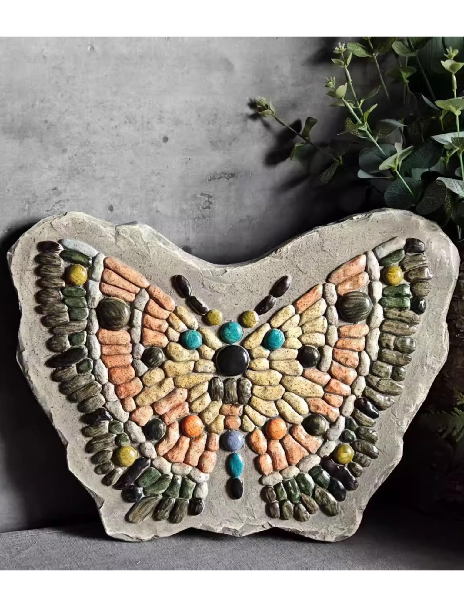 Pietre da Giardino per Camminamento Set di Lastre da Giardino Effetto Pietra Decorazione Paesaggistica per Vialetti, Sentieri e Terrazza