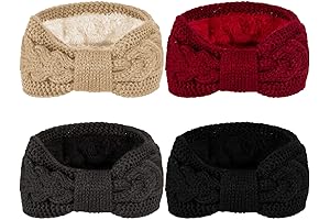 Cozy Winters Ahead: Embroidered Cable Knit Head Wraps