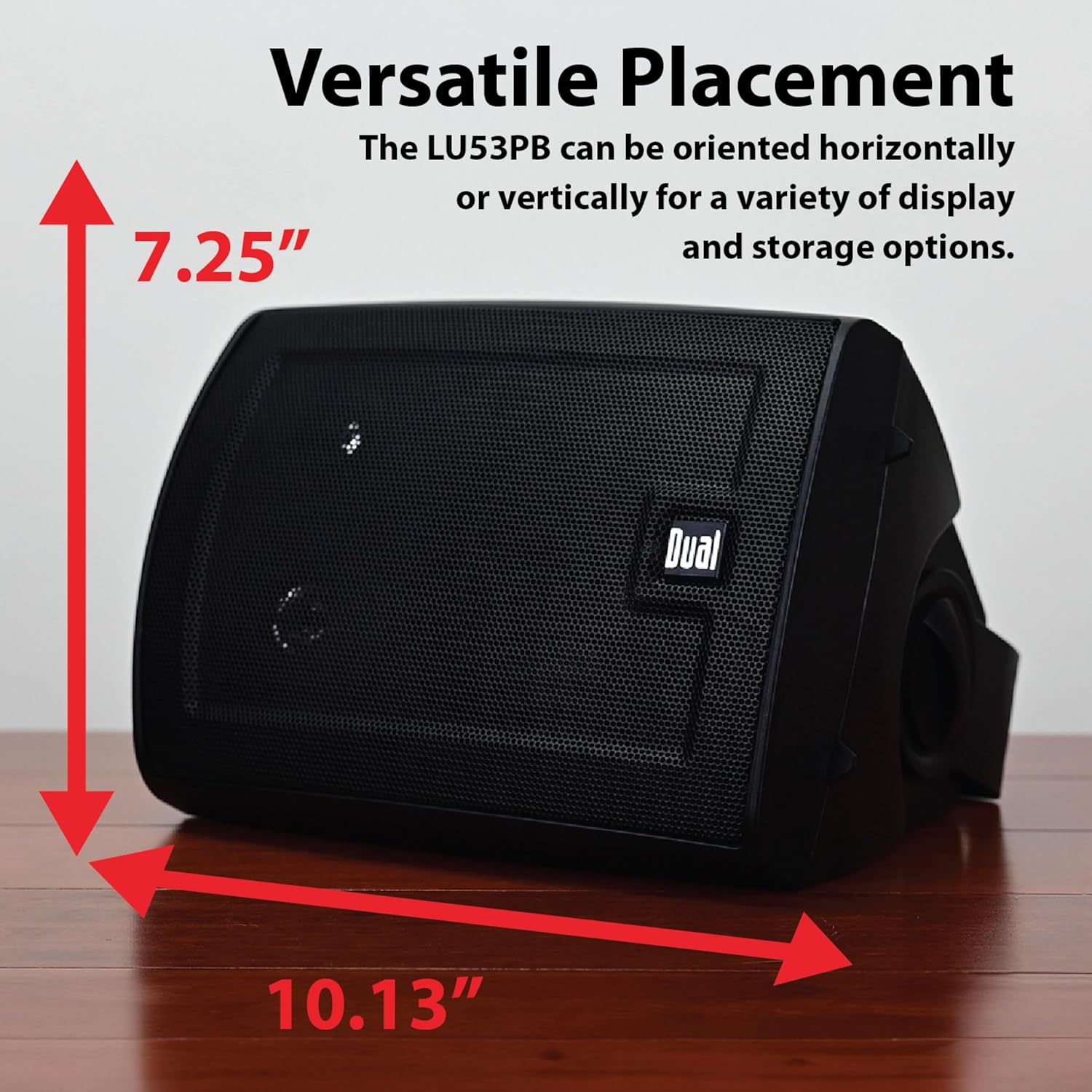 Dual Electronics LU53PB Black 3-Way High Performance Outdoor Indoor Speakers DBTMA100 Black Micro Wireless Bluetooth 2 Channel Stereo Class-D Amplifier
