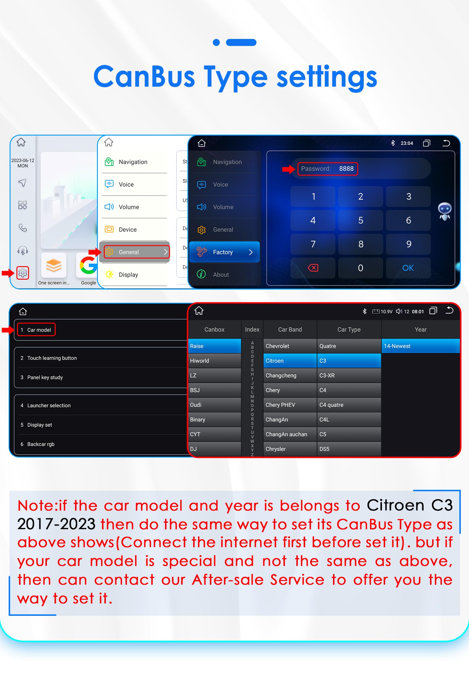 Android 13 Car Radio per Citroen C3/C3 aircross 2017-2023 per Citroen C4/C4 aircross (Brasile) 2017-2023 con Carplay Wireless Auto Android 8-Core 4G + 32G QLED Schermo WiFi Navigazione Bluetooth 5.0