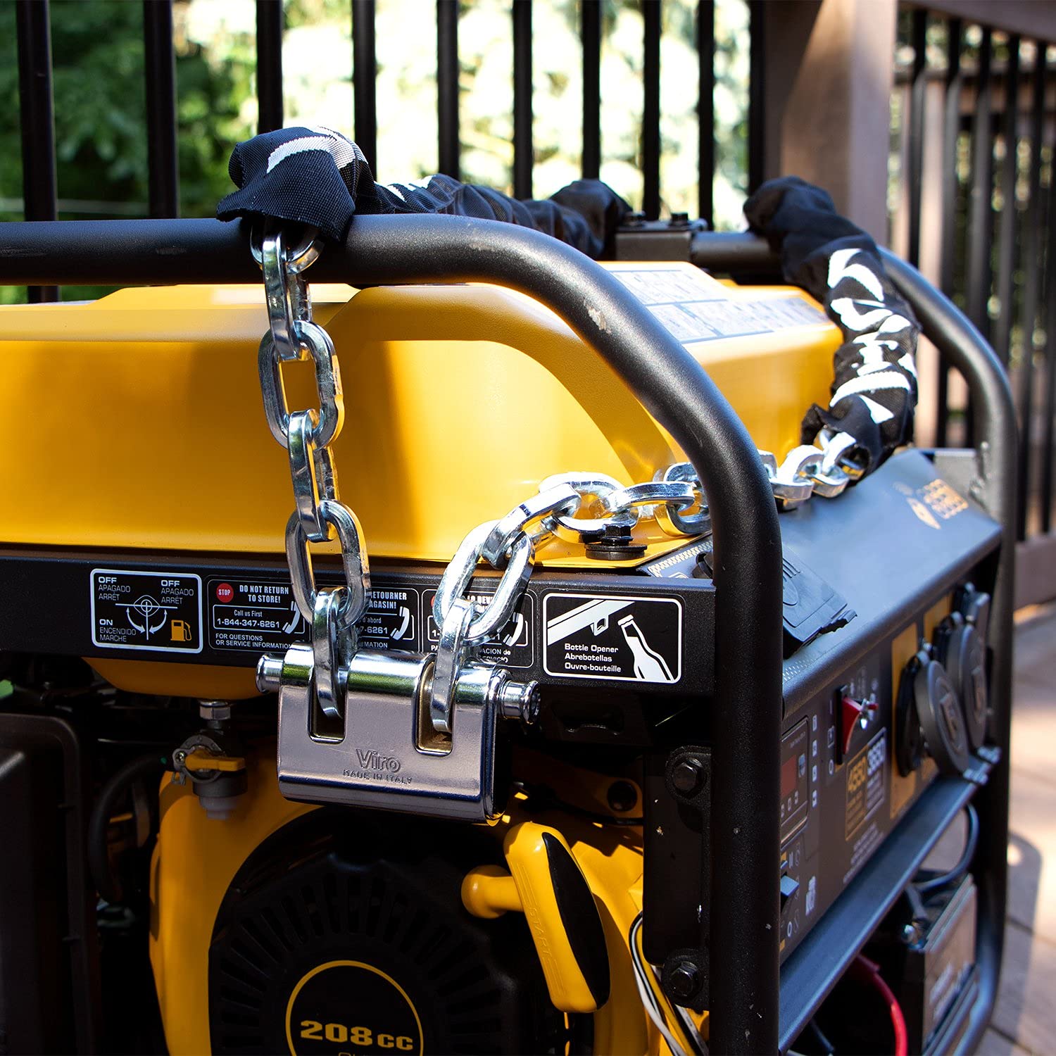 VULCAN Security Chain and Lock Kit Premium CaseHardened 3/8 Inch x