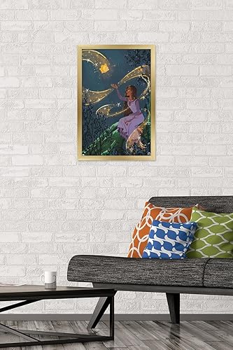 Miniatura 2 de Trends International Disney Wish - Póster de collage 2 (Asha & Star), póster de pared, 14.72 x 22.37 pulgadas, versión enmarcada en oro