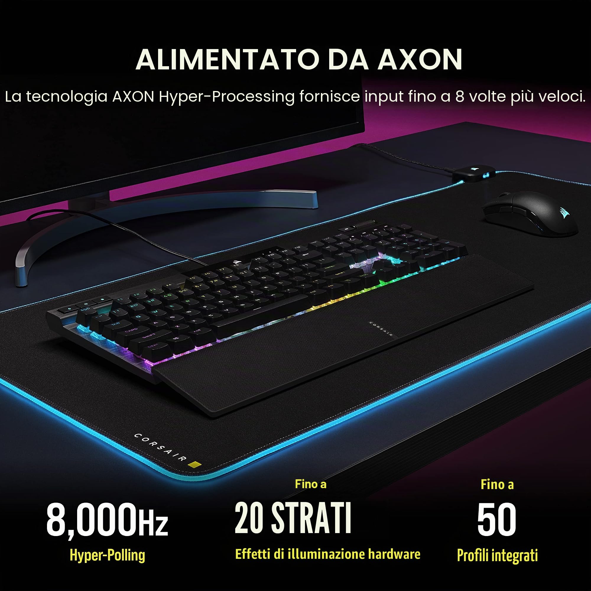 TECLADO (INGLES) CORSAIR K70 RGB PRO MX KEYBOARD RED
