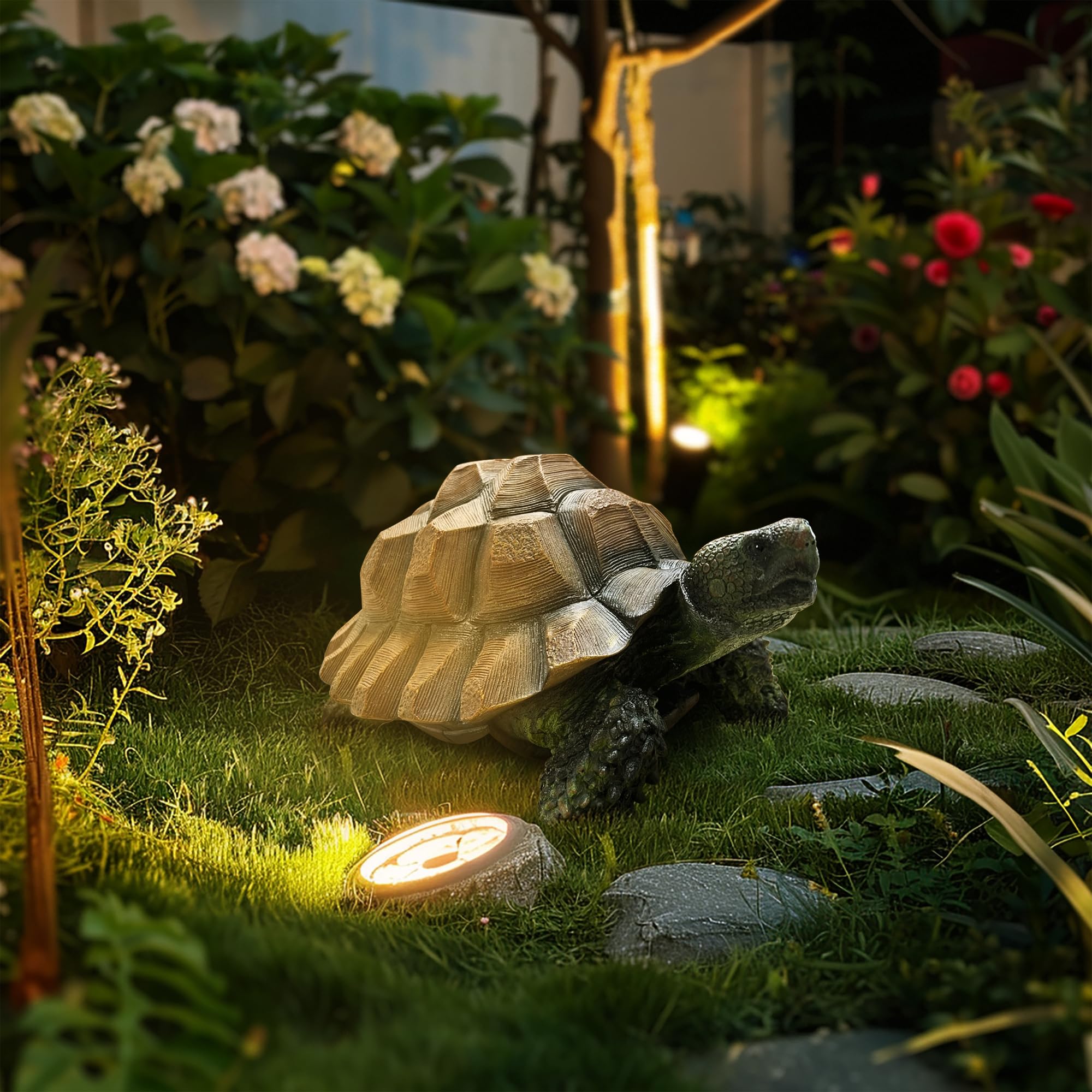 Köhko Dekostein Abdeckstein für Trafo/Steckdose Steckdosenversteck für Gartenelektronik Trafohaus Schildkrötform L44 x B30 x H21 cm