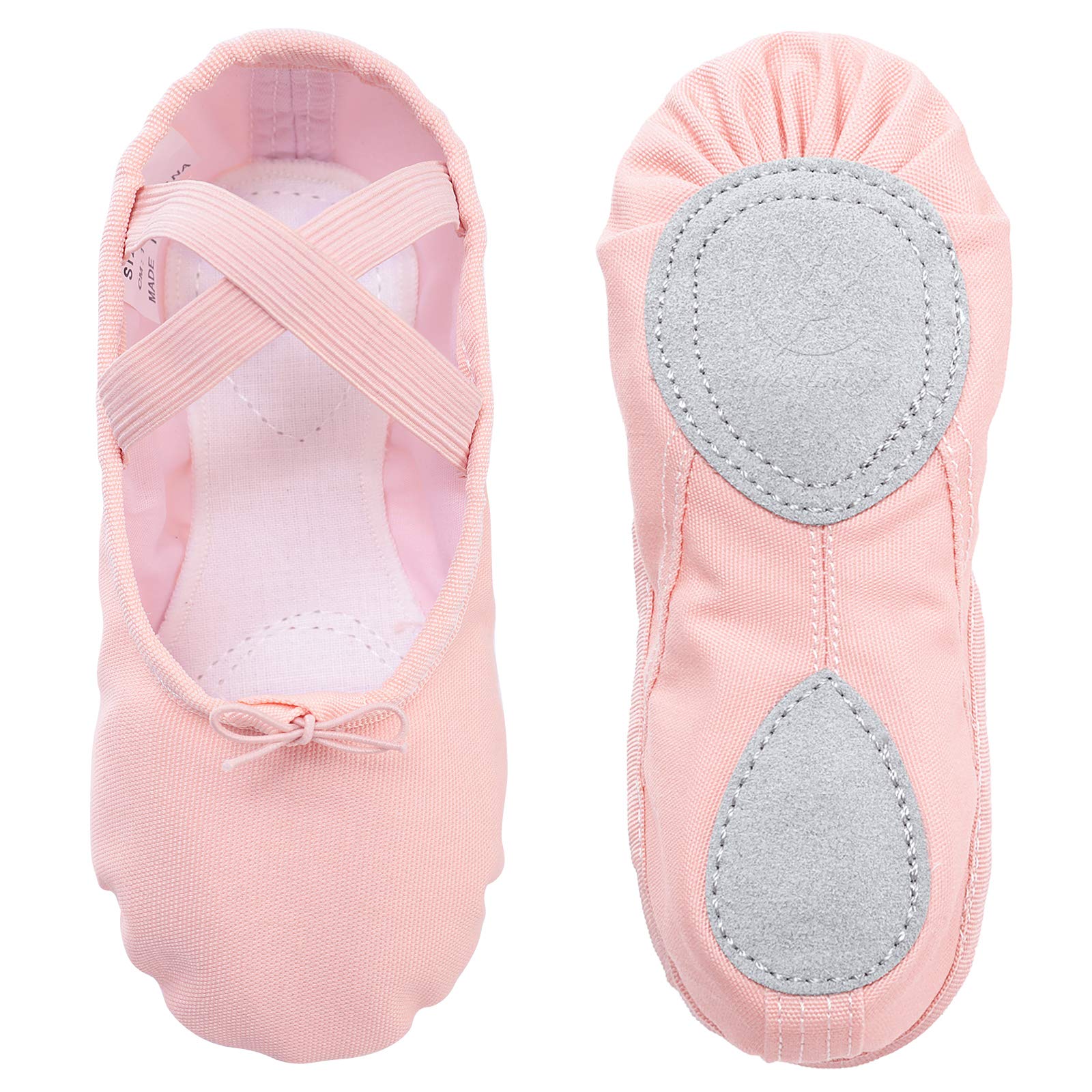 tanzdunsjeBallet Shoes Ballet Dance Shoes Split Leather Sole Canvas Yoga Gymnastic Shoes for Girls Women Kids Children's Adults …
