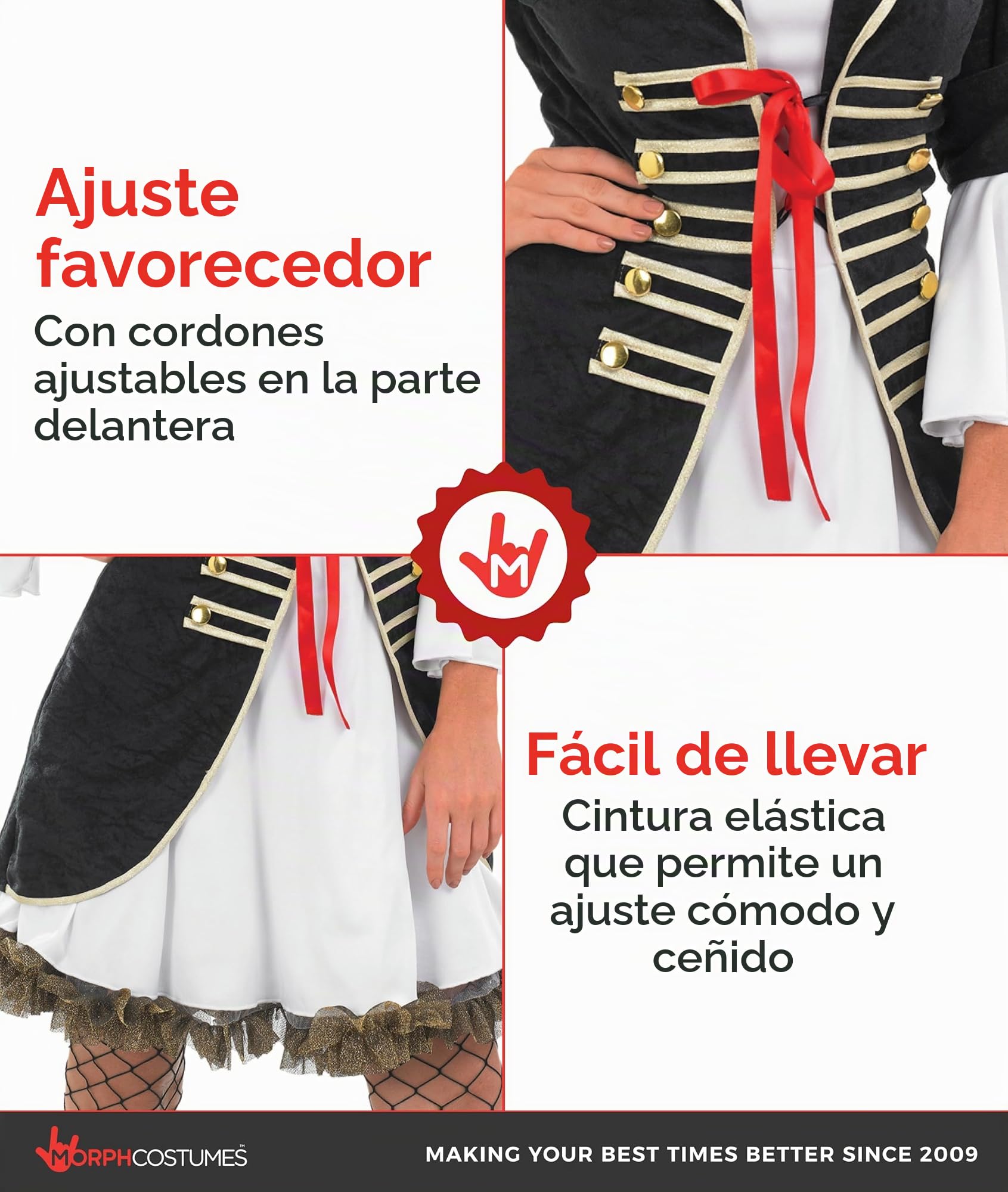 Fun Shack Disfraz Pirata Mujer, Disfraz Corsaria Halloween Mujer