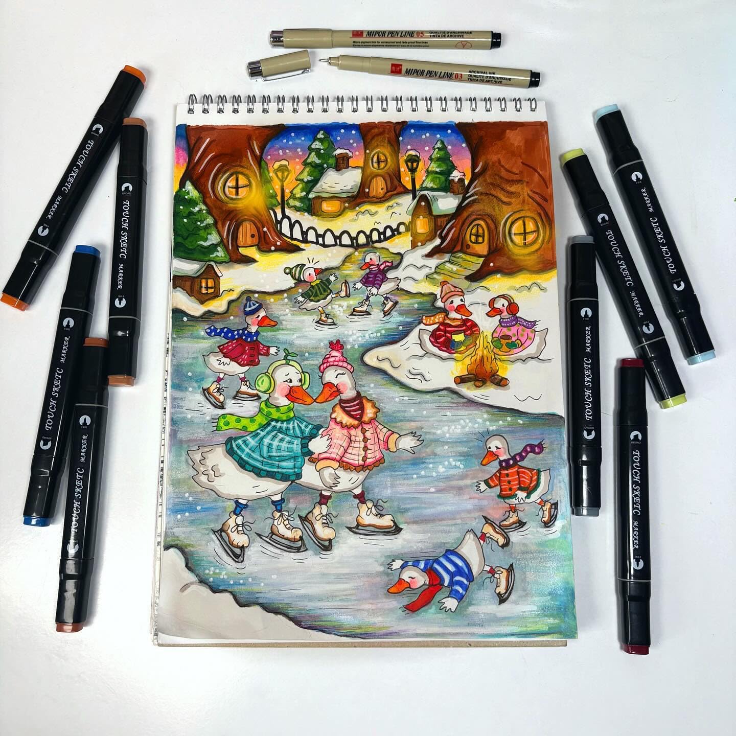 Lot de 168 marqueurs de couleur à pointe pinceau biseautée pour adultes, marqueurs artistiques à double pointe permanente à l'alcool, stylos permanents à double pointe pour dessin, croquis, anime