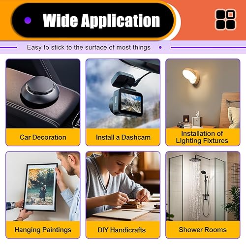 Miniatura 6 de 30 almohadillas adhesivas grandes y fuertes de doble cara, hechas de 3M, cinta de espuma adhesiva cuadrada resistente para pared de decoración de