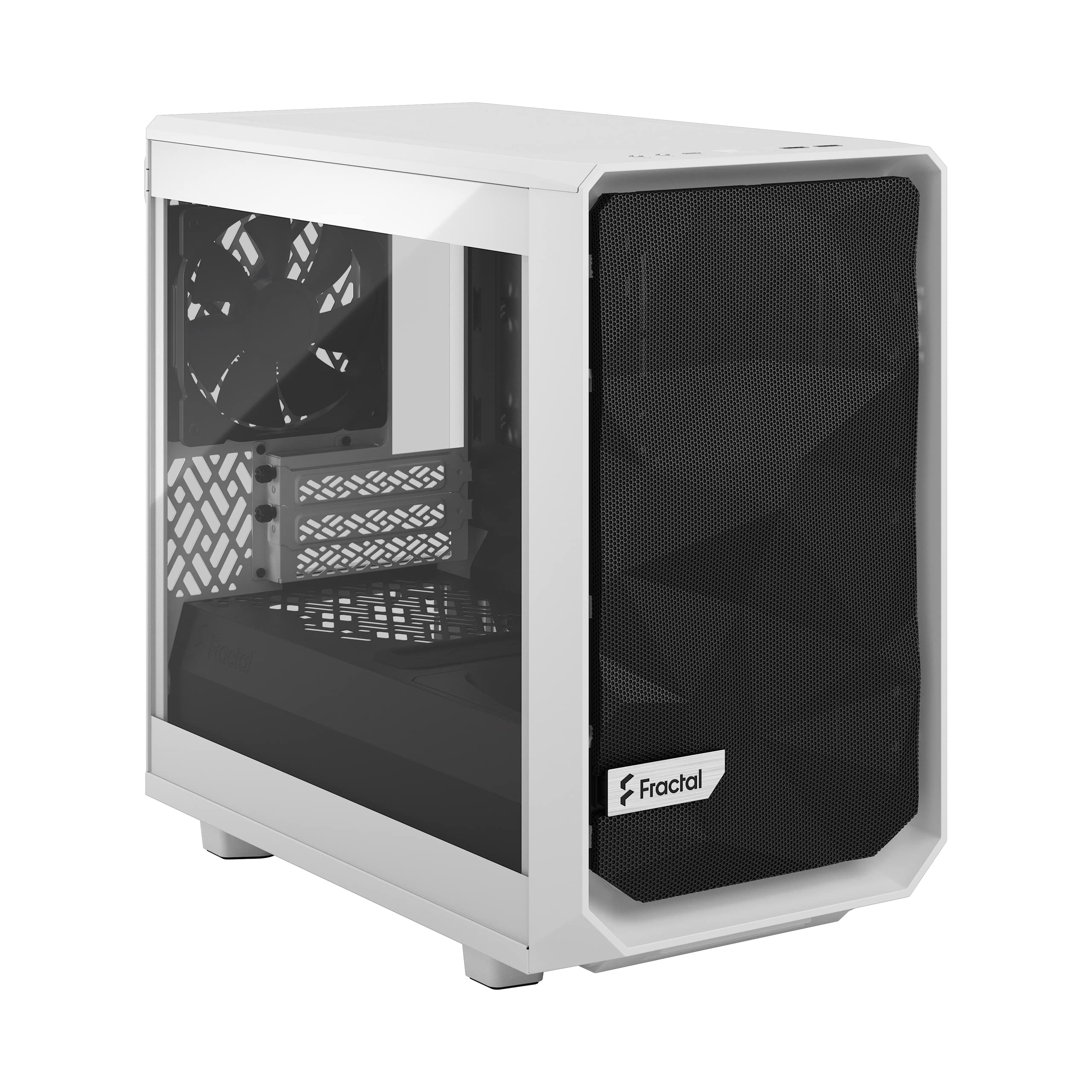 Fractal Design Meshify 2 Nano - MinI-Itx Tower (geh?rtetes Glas) - Keine Spannungsversorgung (atx) - Wei? - Usb/audio (fD-C-Mes2N-02)