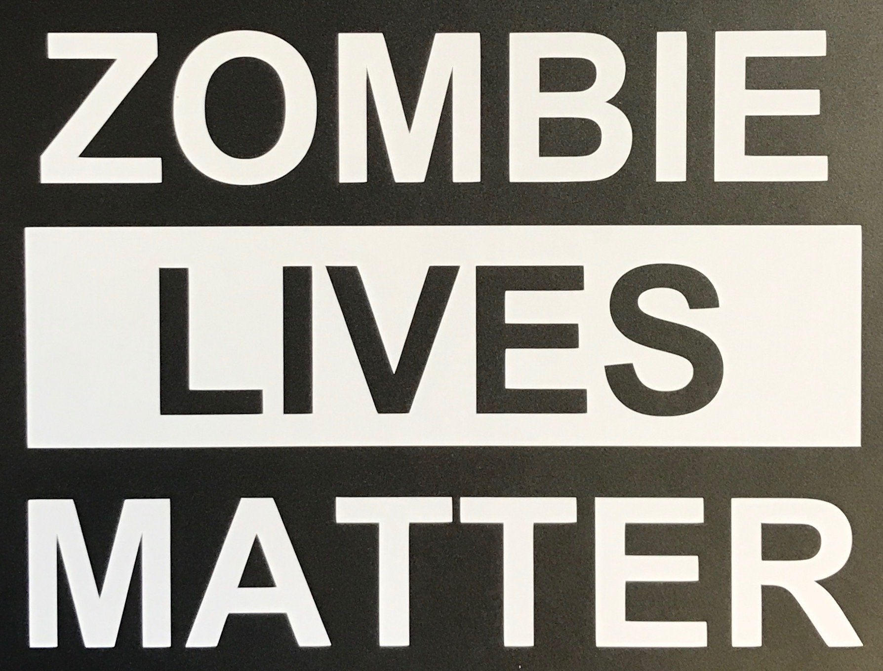 Check6 C60551 (White) Zombie Lives Matter 5x4