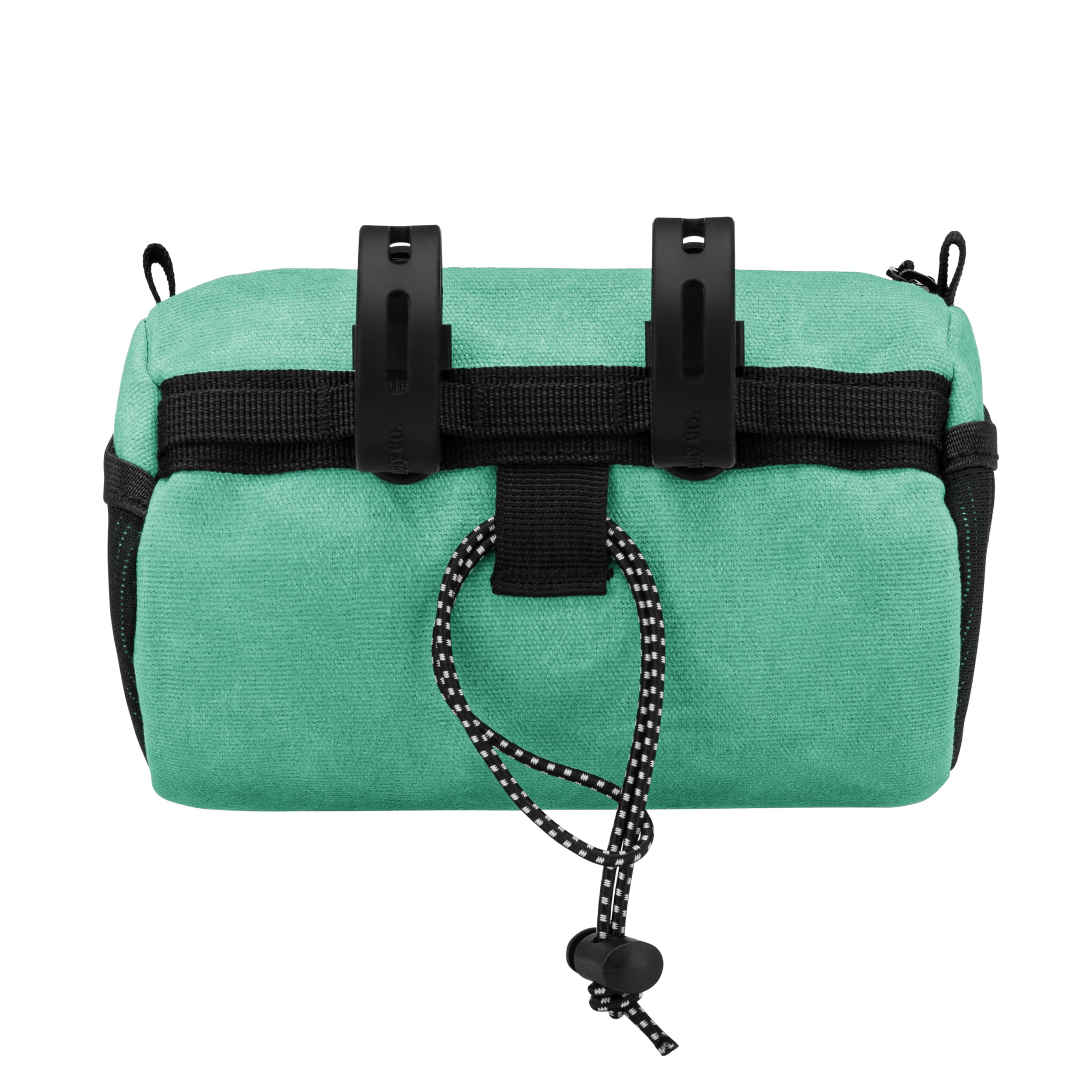 Oso Supply Co - Bolsa para manillar de bicicleta - Exterior de lona encerada con cremallera impermeable de acceso rápido, bolsillos laterales de malla y amplio almacenamiento - Ideal para ciclismo,
