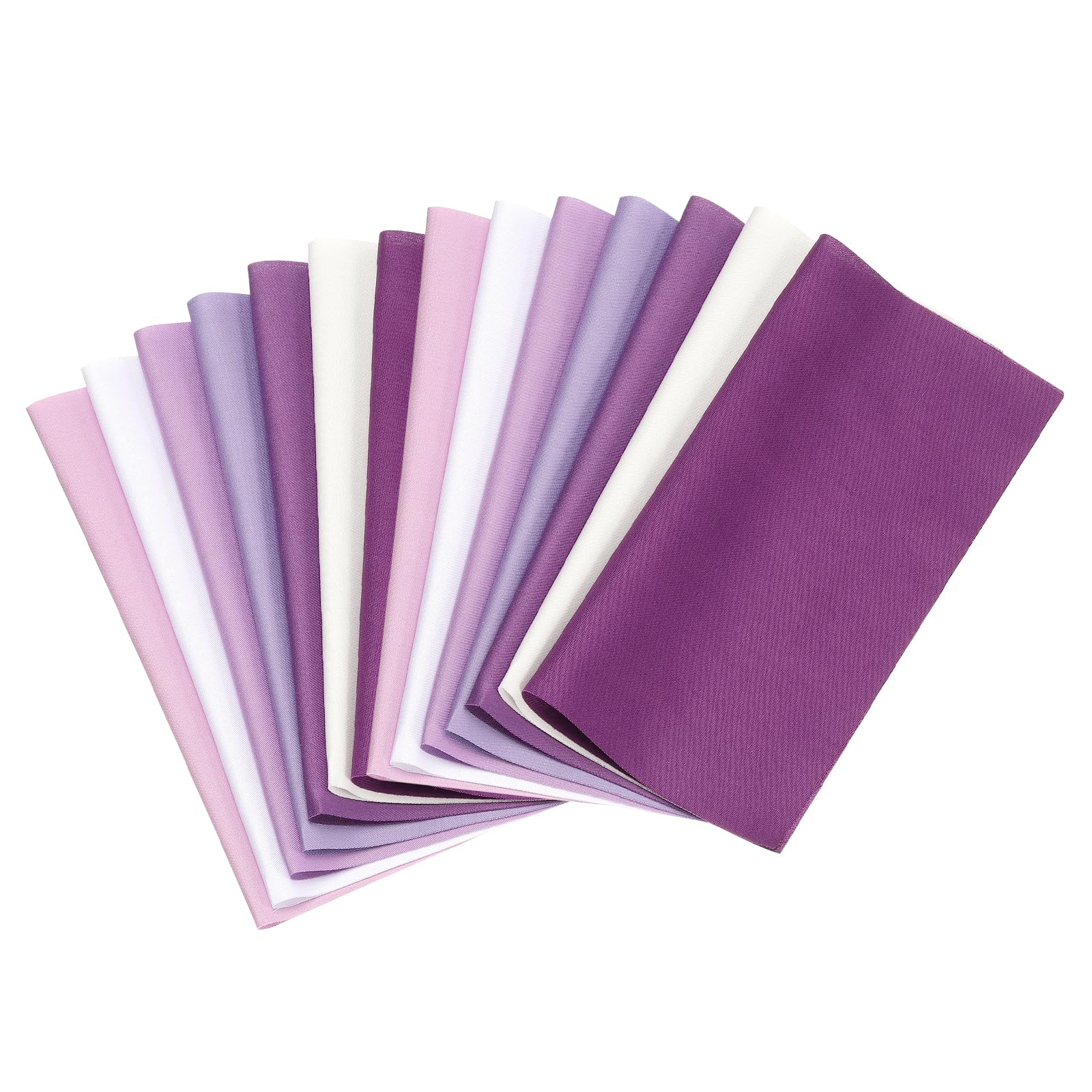 PATIKIL Cotton Fabric Bundles, 14 Pcs 4 x 4 Inch Fat Quarter Solid Color Precut Fabric Squares for Sewing Patchwork Quilting DIY Crafts, Purple