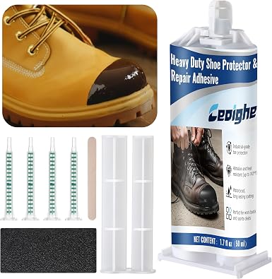 Polyurethane Boot Toe Repair Kit Waterproof, Abrasion Resistant Glue Adhesive & Protector for Work Boots Safety
