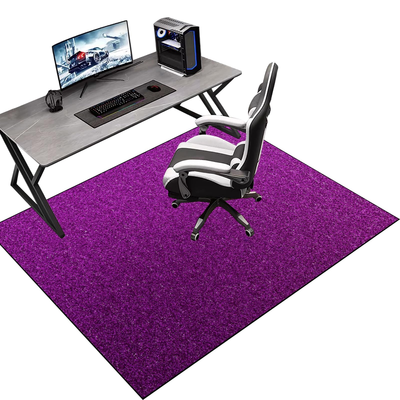 Protective Floor Protector Mat, Office Chair Mat for Carpeted Floor, Gaming Chair Mat Non-Slip, Chair Mat Carpet Protector for Low Pile Carpets, Floor Mat for Computer Desk Chairs 200 x 300 cm