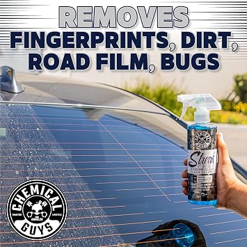 Chemical Guys Glass Cleaner Streak Free Window Spray - Works on Glass, Mirrors, Screens - Ammonia-Free, Safe on Tinted Windows, Car Windshield Cleaner for Trucks, SUVs, Home - 16 oz (Pack of 2)