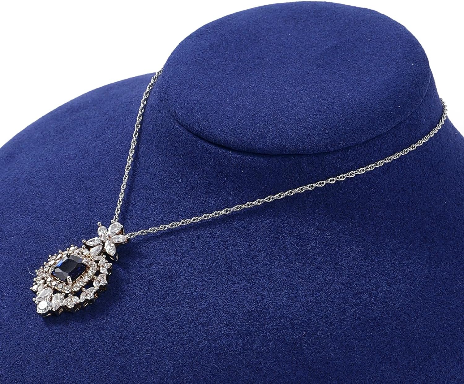 Oirlv Luxury Microfiber Jewelry Bust Necklace Display Bust