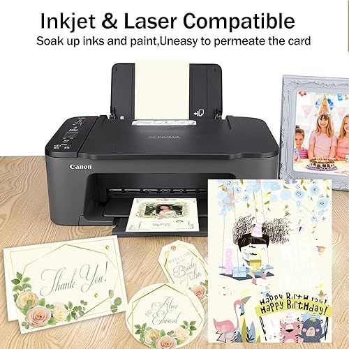 Miniatura 10 de 100 hojas de cartulina rosa de 8.5 x 11 pulgadas, papel de impresora de tarjetas rosa Goefun para artes y manualidades, presentaciones, impresión