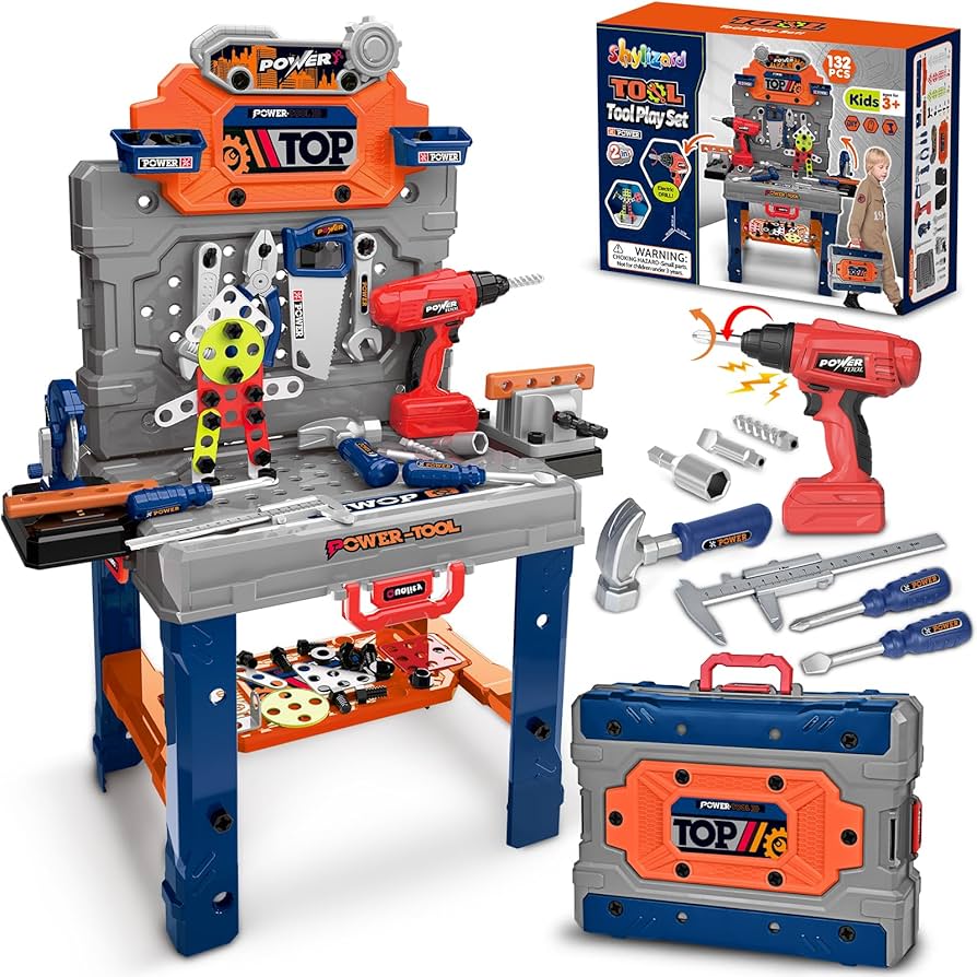 Amazon.com: Kids Tool Bench with Realistic Electric Drill