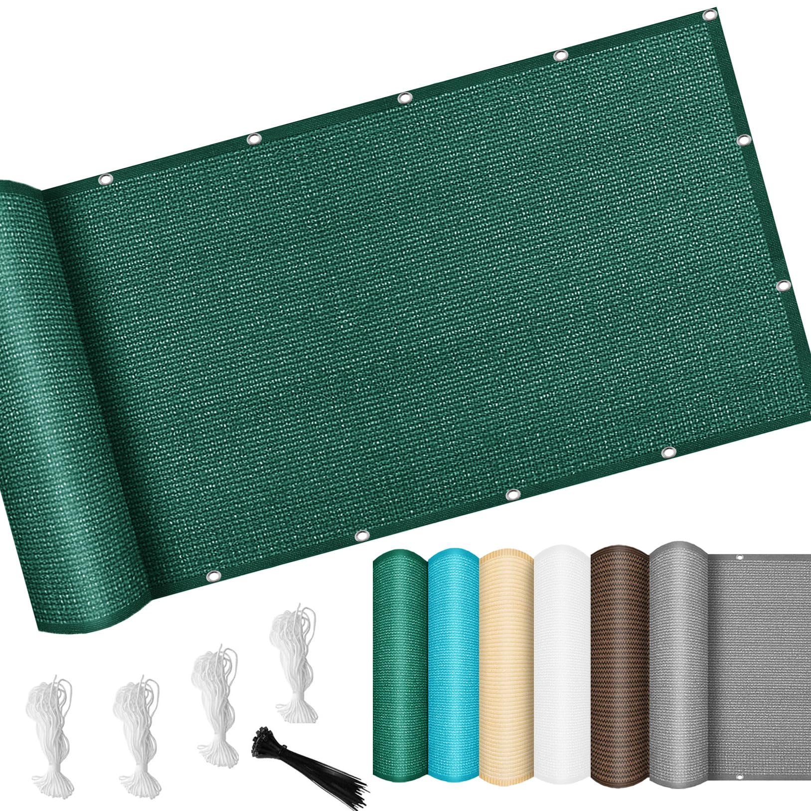Lona de sombra transpirable verde oscuro con un 95% de protección UV