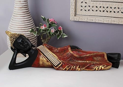 Miniatura 1 de TIED RIBBONS Figura de escultura de estatua de Buda para decoración del hogar ídolo de Buda decorativa 140 x 43in estatua decorativa para patio