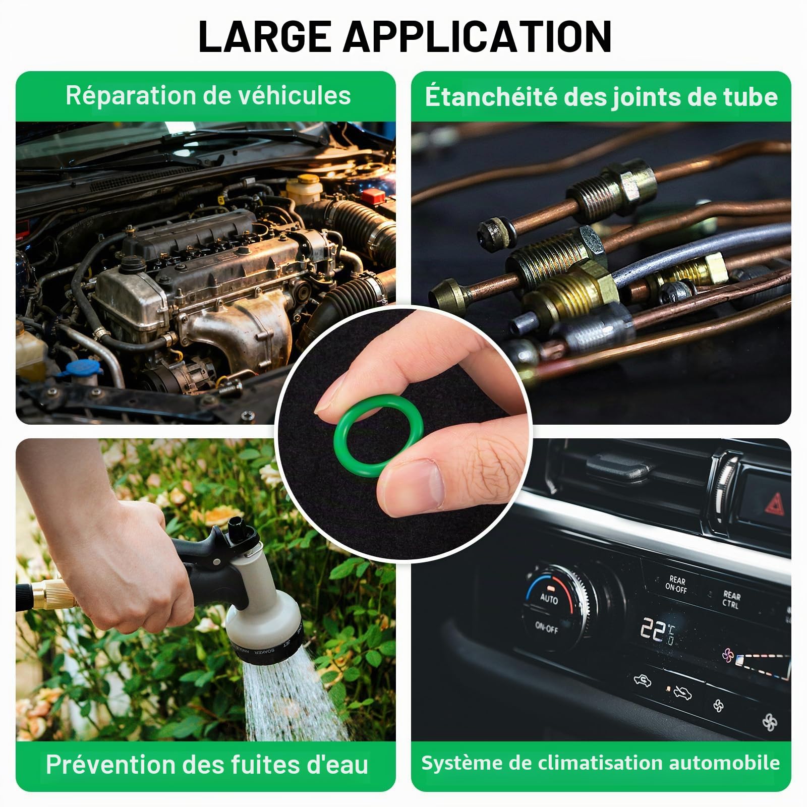 Kit Joints Toriques 270 Pièces 18 Tailles Hydraulique Climatisation Étanchéité Raccords Arrosage