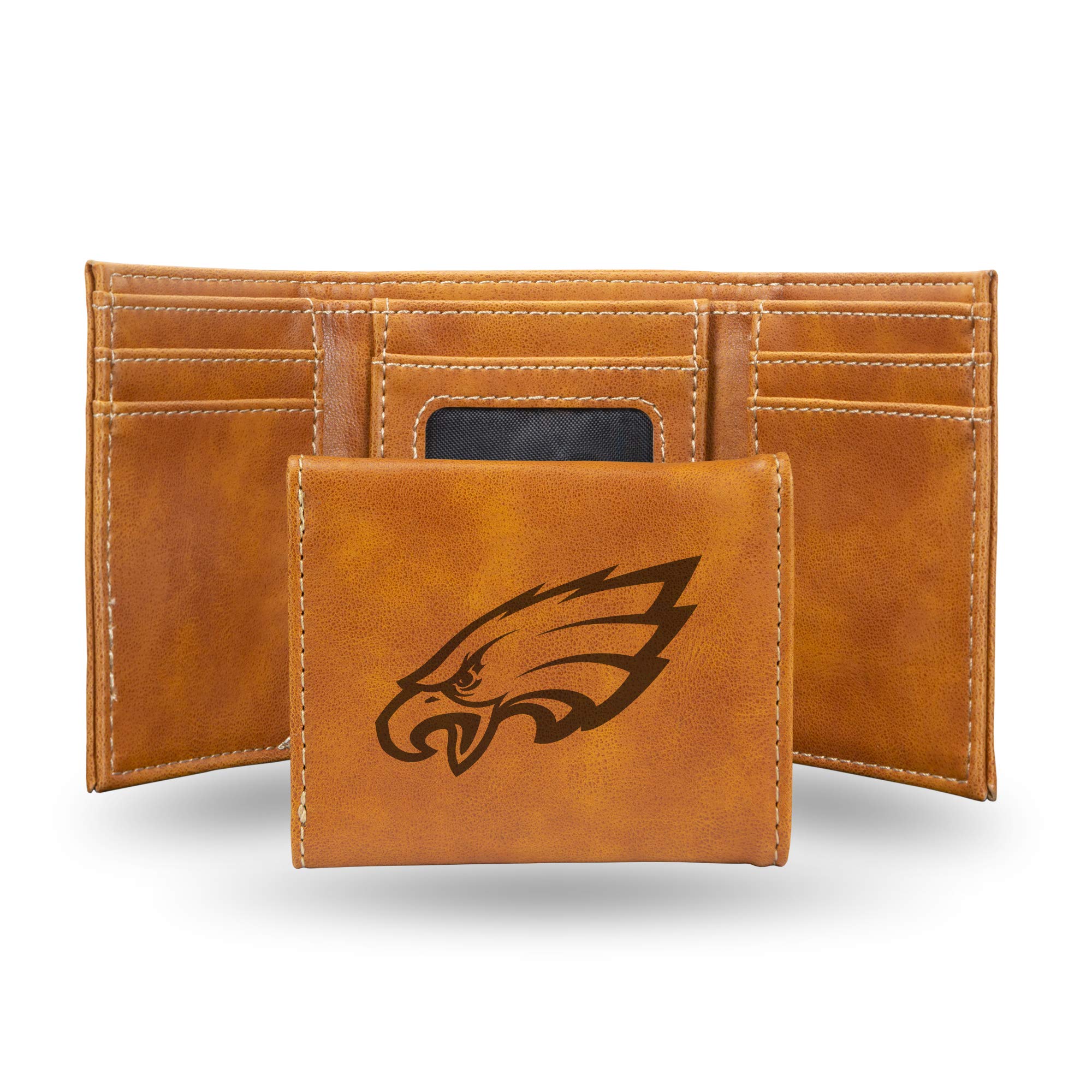 Rico Industries NFL Laser Engraved Trifold Laser Engraved Tri-Fold Wallet - Men's Accessory