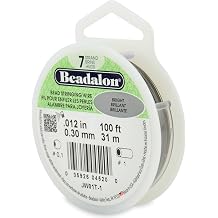 Beadalon 100-Feet 7-Strand Stainless Steel Bead Stringing Wire, 0.012-Inch, Bright by Beadalon