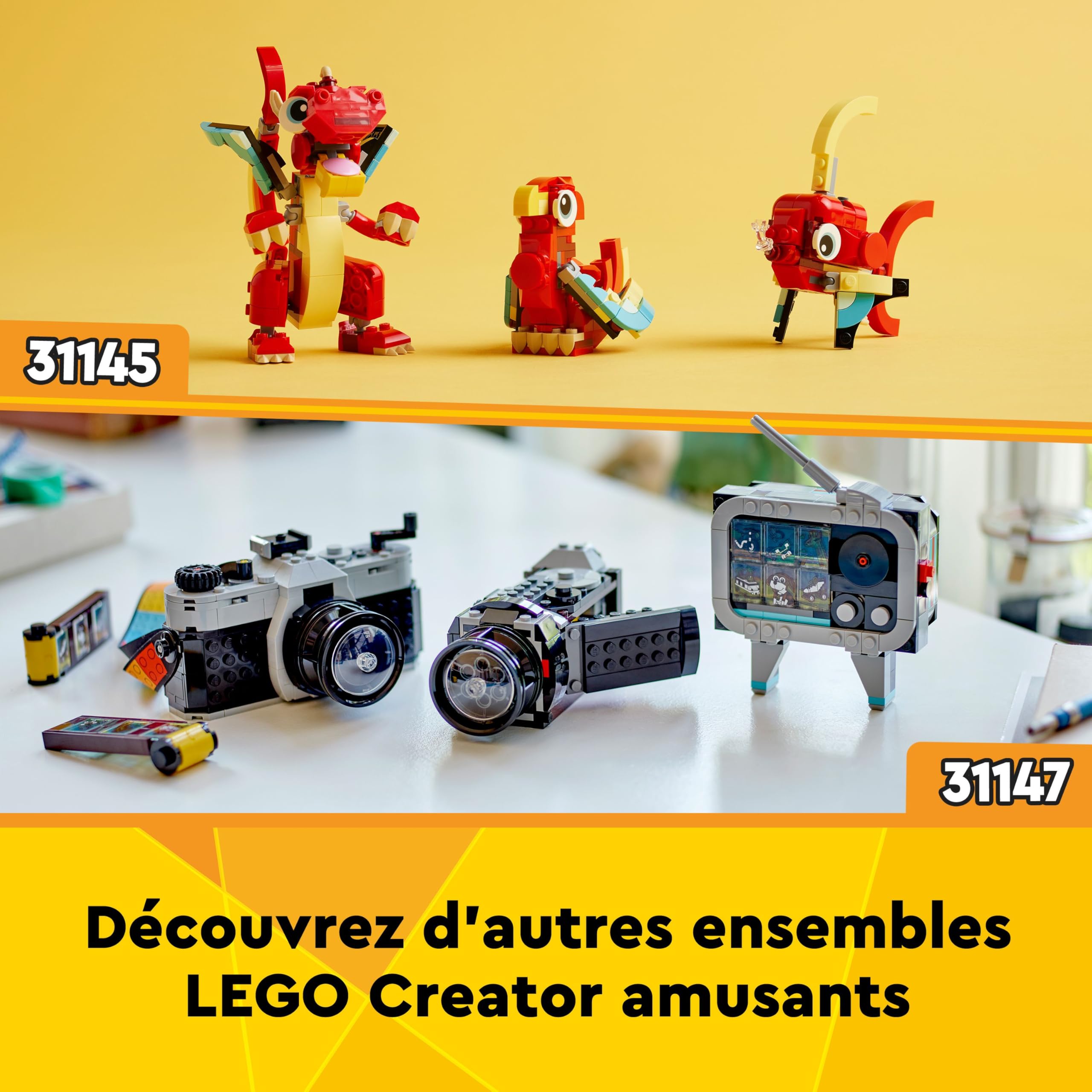 LEGO Creator 3in1 Flatbed Truck with Helicopter Toy to Propeller Plane and Fuel Lorry to Hot Rod and SUV Car Toys for 7 Plus Year Old Boys, Girls and Kids Who Love Cool Vehicles, Gift Idea 31146
