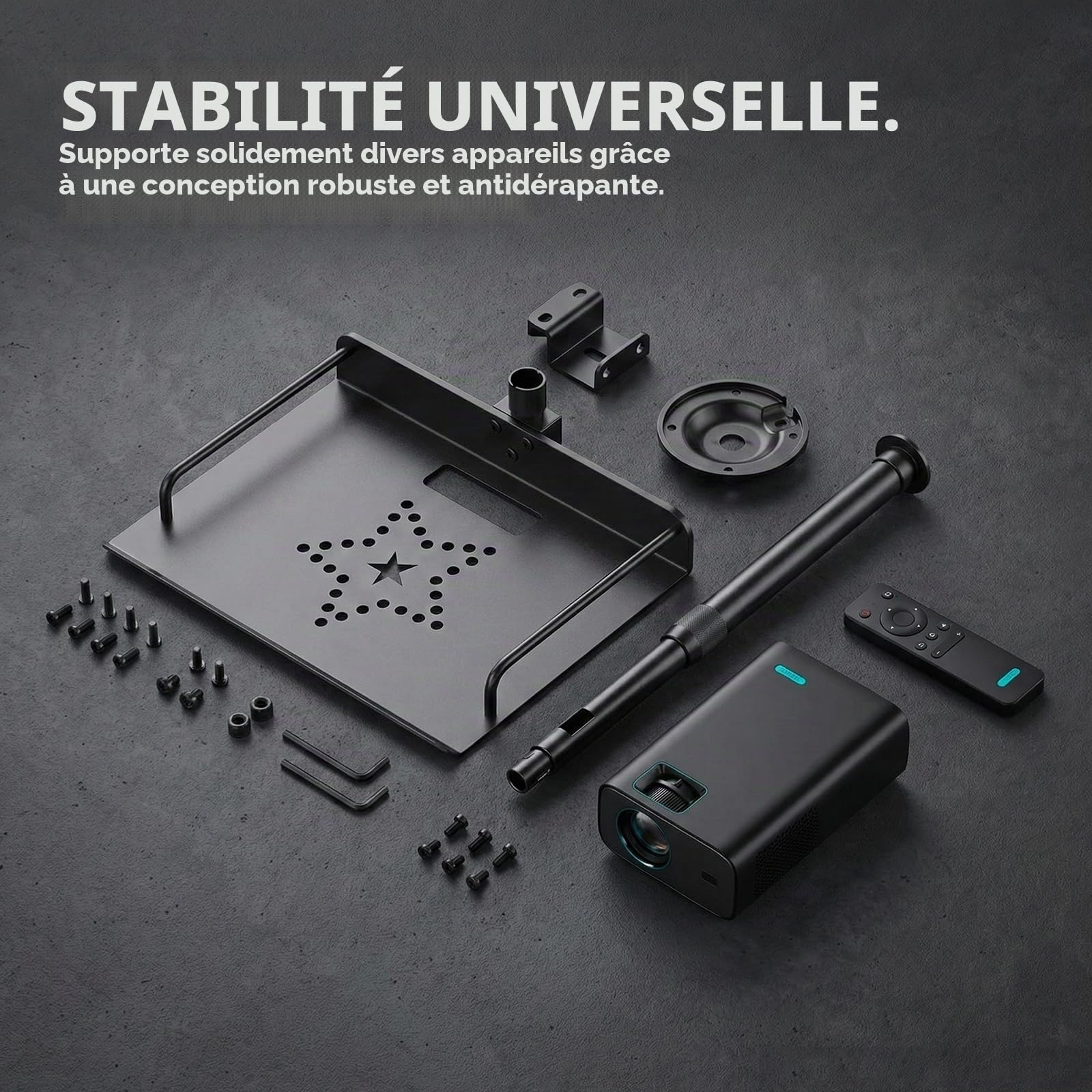 Support Plafond Universel pour vidéoprojecteur, Charge 10 kg