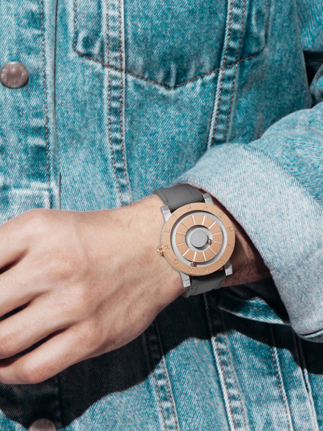 EUTOUR Reloj Hombre Relojes Magnetico Designer Cuarzo Sin Vidrio Rodamiento de Bolas Relojes de Pulsera para Hombres 40mm【2024 Nuevo】