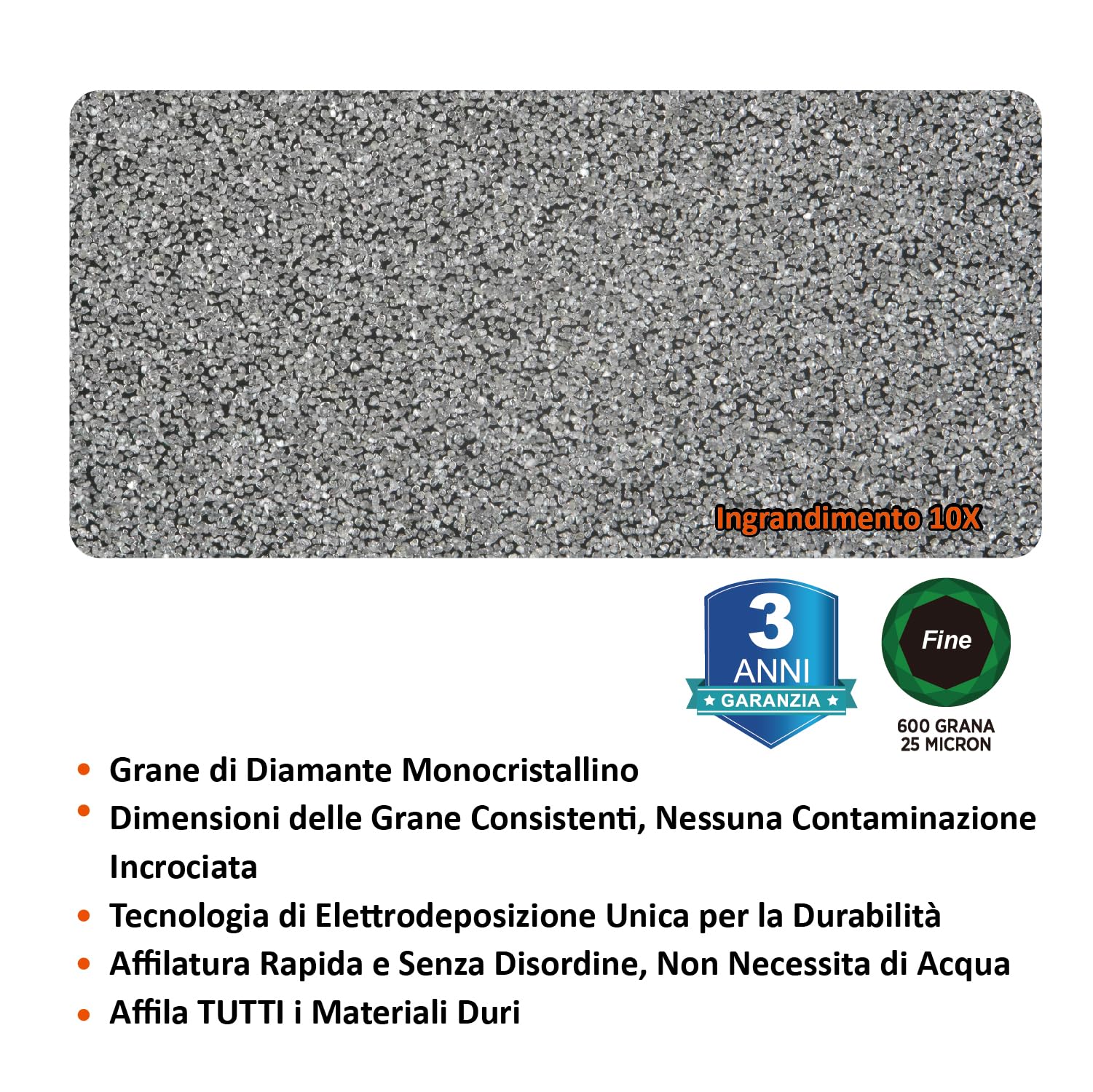 SHARPAL 178N 3-in-1 Affilatrice Barra di affilatura da 4” e 600 grani | Affila qualsiasi coltello e attrezzo con lama dritta, dentellatura e uncini | Resistente manico in alluminio