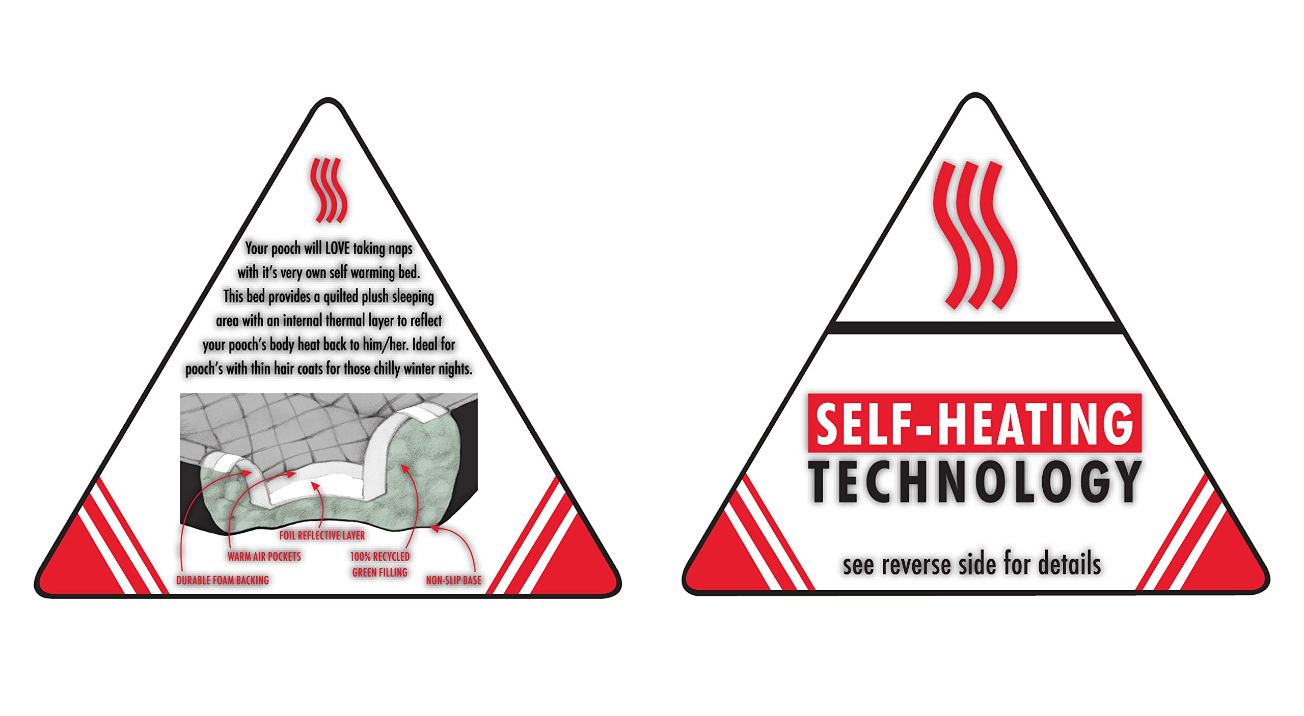 American Kennel Club Self-Heating Solid Pet Bed Size 22x18x8