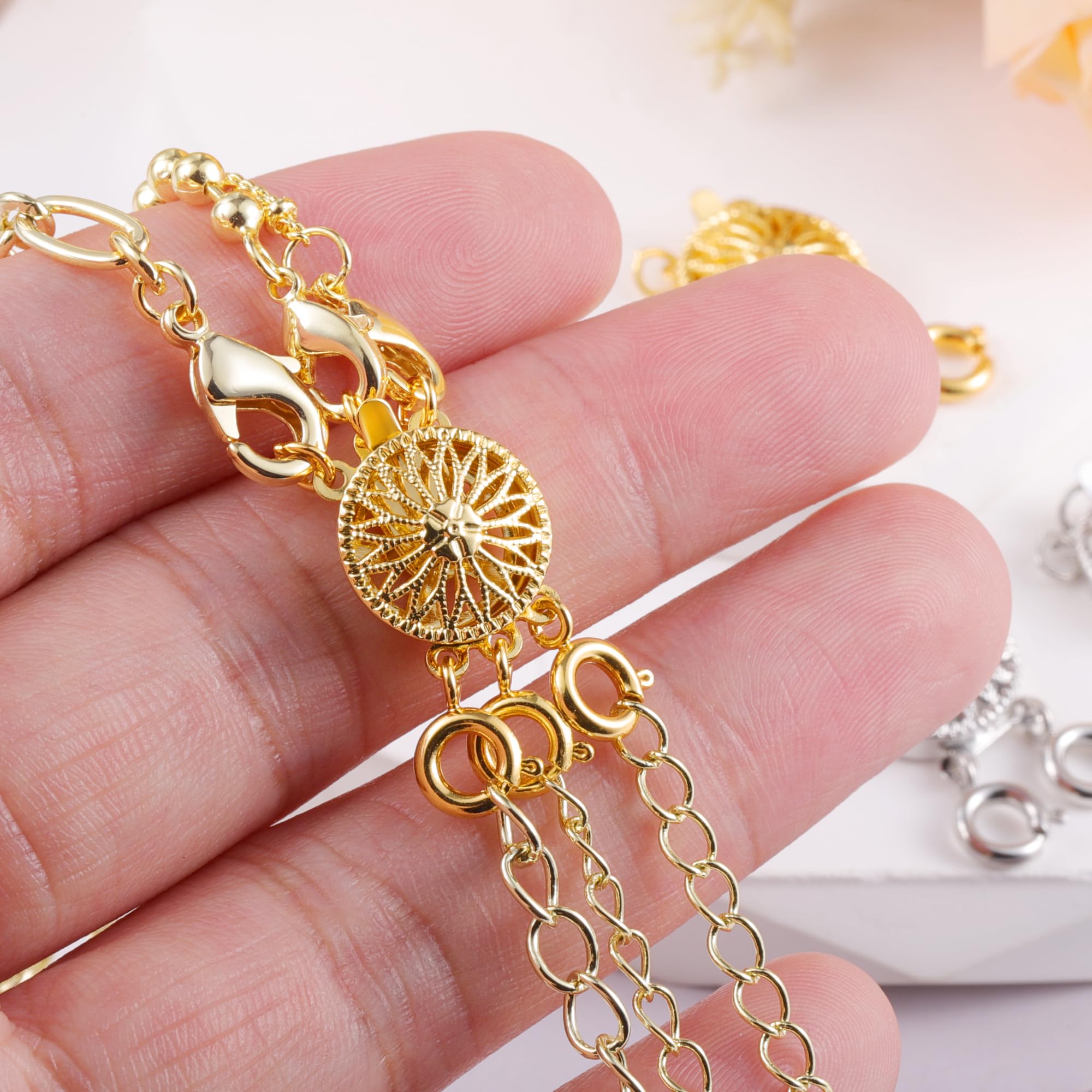 Amazon.co.jp: ネックレスセパレーター 重ね着用 14Kゴールド