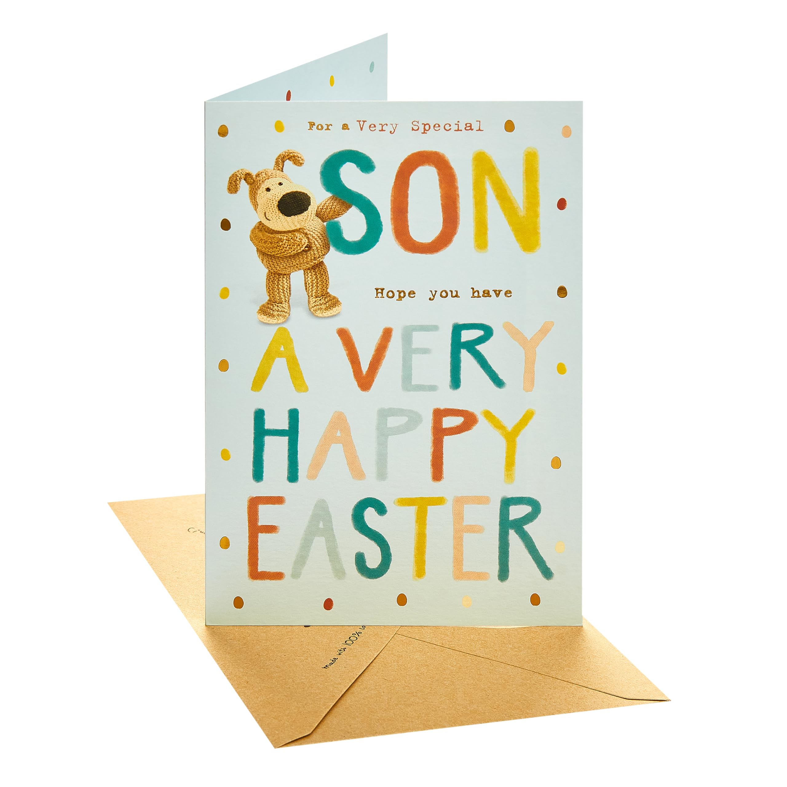 Boofle | Easter Card for Son | Easter Card | Him, Boys, Men | Cute Design | With Envelope | 13.7 x 21 cm