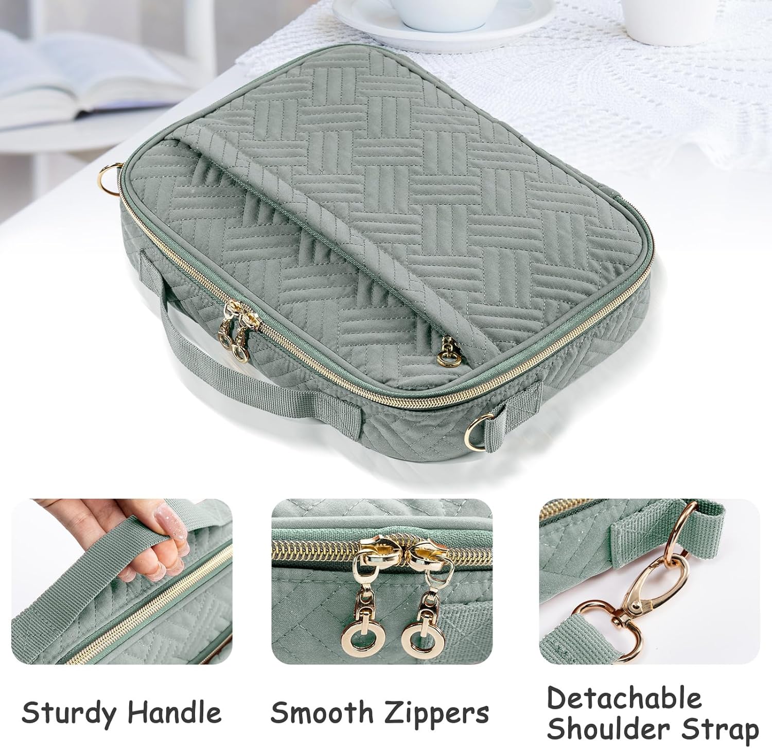 IMAGINING Bible Cover for Women - Stylish Large Bible Covers - Bible Case with Handles - Bible Bag Journal Case - Bible Carrying Case for Women - Bible Gift - Book Protector for Book Lovers - Image 7