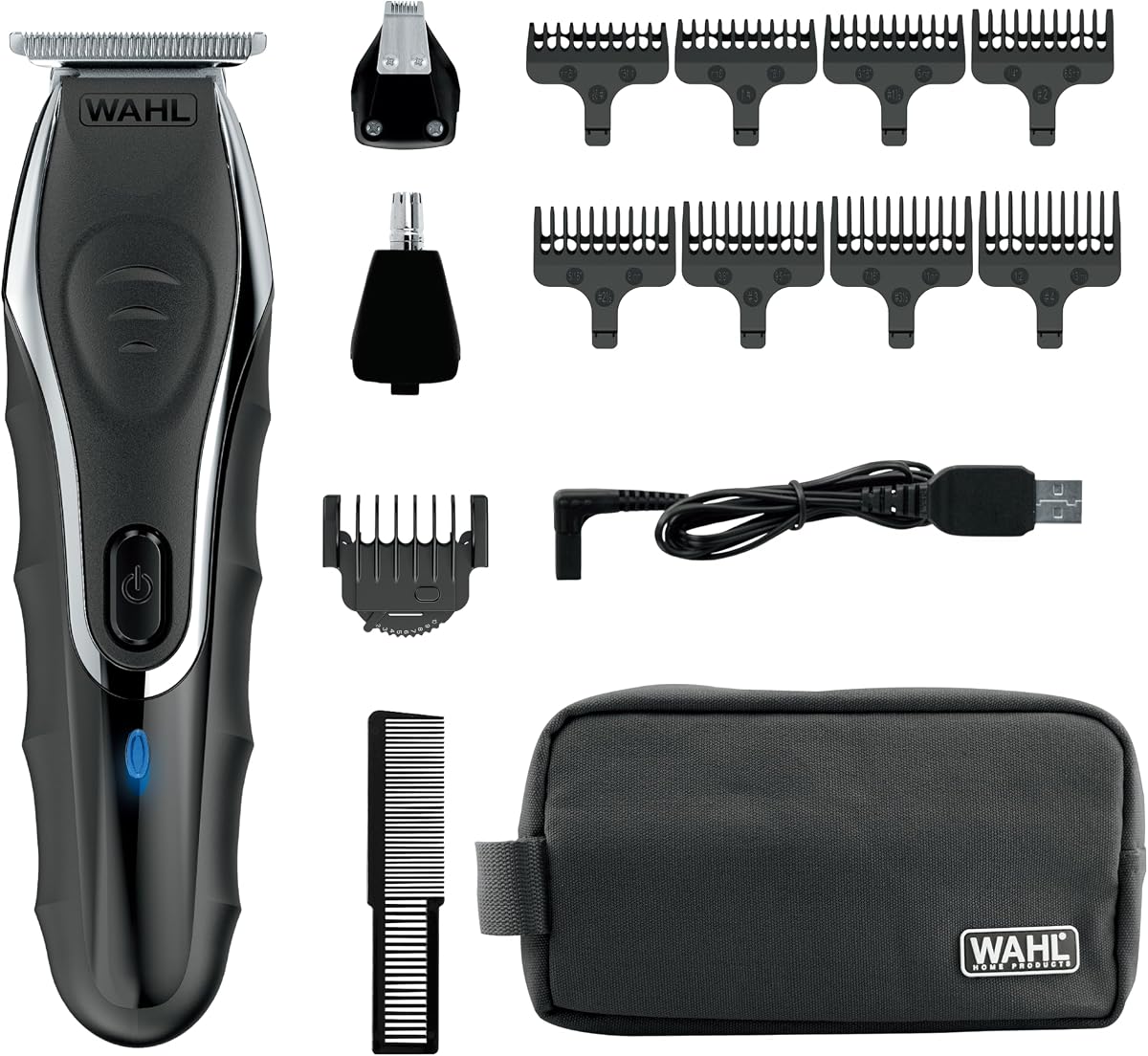 Aqua Blade Wet/Dry Rechargeable Lithium-Ion Beard Trimmer for Men | Close Cutting Beard, Hair, Mustache, And Body Groomer, Use Wet Or Dry—Use In The Shower For Easy Cleanup – Model 9899-100