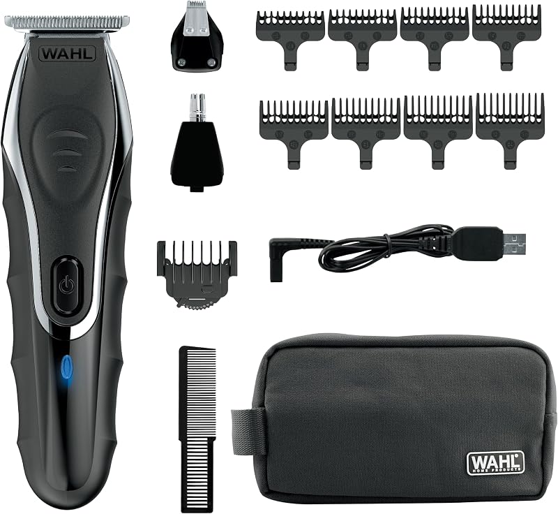 Aqua Blade Wet/Dry Rechargeable Lithium-Ion Beard Trimmer for Men | Close Cutting Beard, Hair, Mustache, And Body Groomer, Use Wet Or Dry—Use In The Shower For Easy Cleanup – Model 9899-100