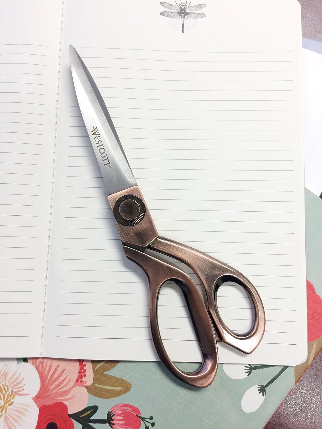Westcott E-16459 00 Vintage Scissors, 9 cm Stainless Steel Blades, Copper Handle, 8"