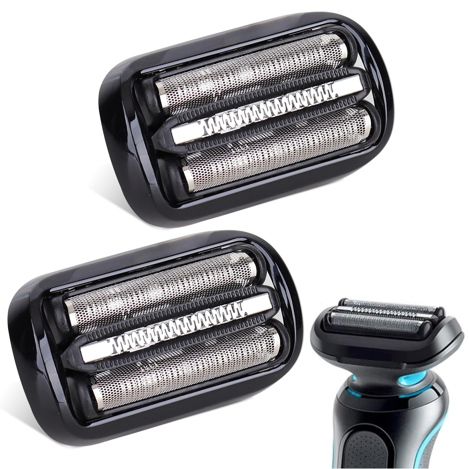 Series 5 Series 6 Replacement Head Compatible with Br*a*un 53B Wet and Dry Foil & Cutters S5 S6 5018s, 5020s, 5035s, 5049cs, 5050cs 6020s, 6040cs, 6072cc, 6075cc, 6090cc(2Pack)