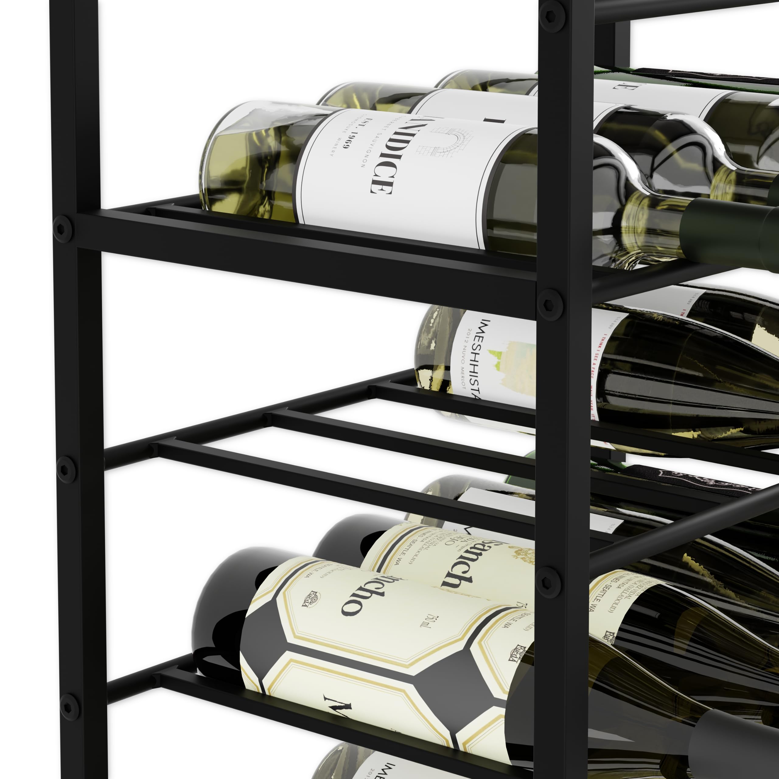 Lenmar, Weinregal aus Metall für Flaschen, 7-30 Flaschen, Wein, Flaschenregal, Kellerregal, Regale, Flaschenhalter Robuste Weinlagerung (LOFT 2-20S)