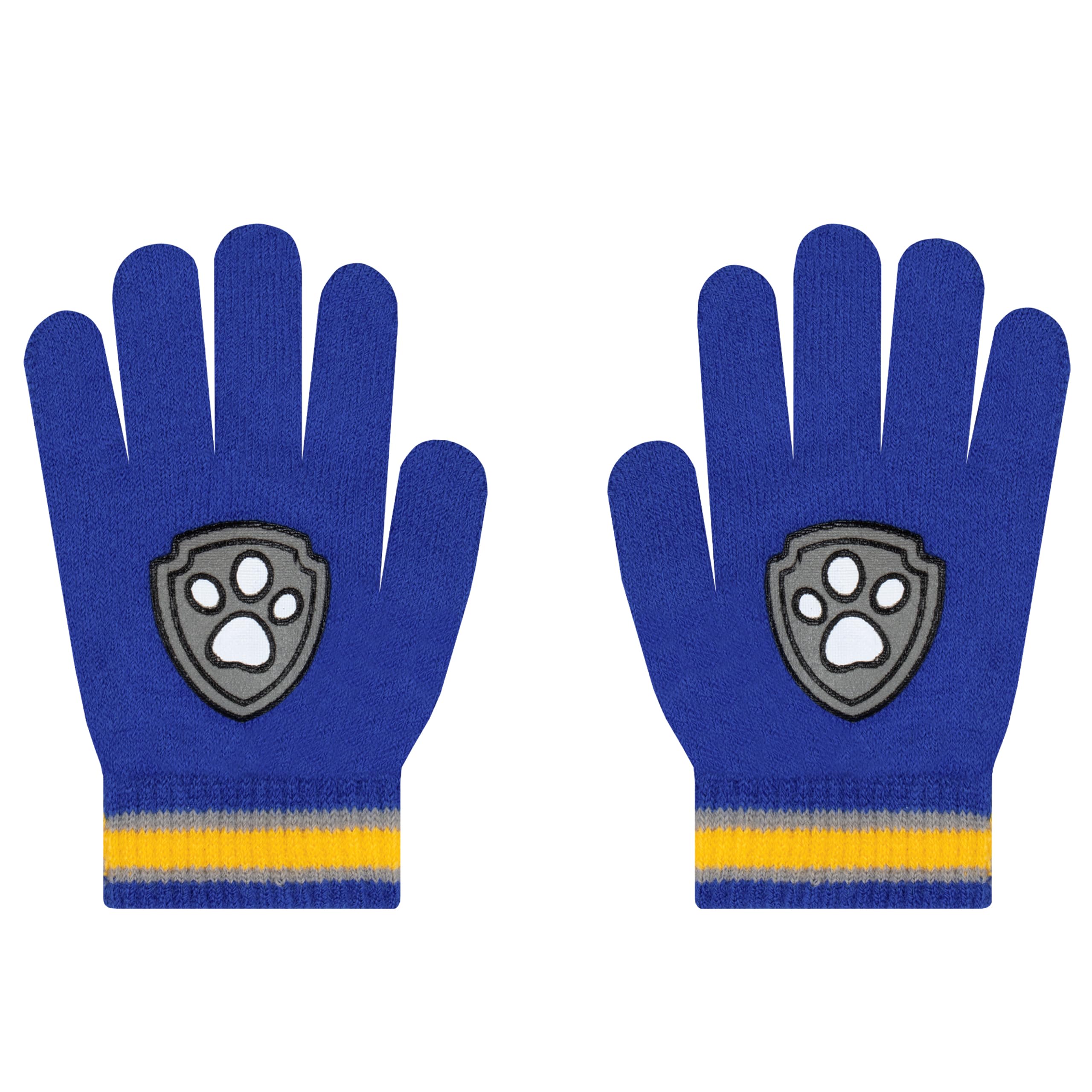 Paw Patrol Conjunto De Gorro Y Guantes Para Niños, Conjunto De Gorro Y Guantes Chase Con Orejas 3D, Azul, Talla Única