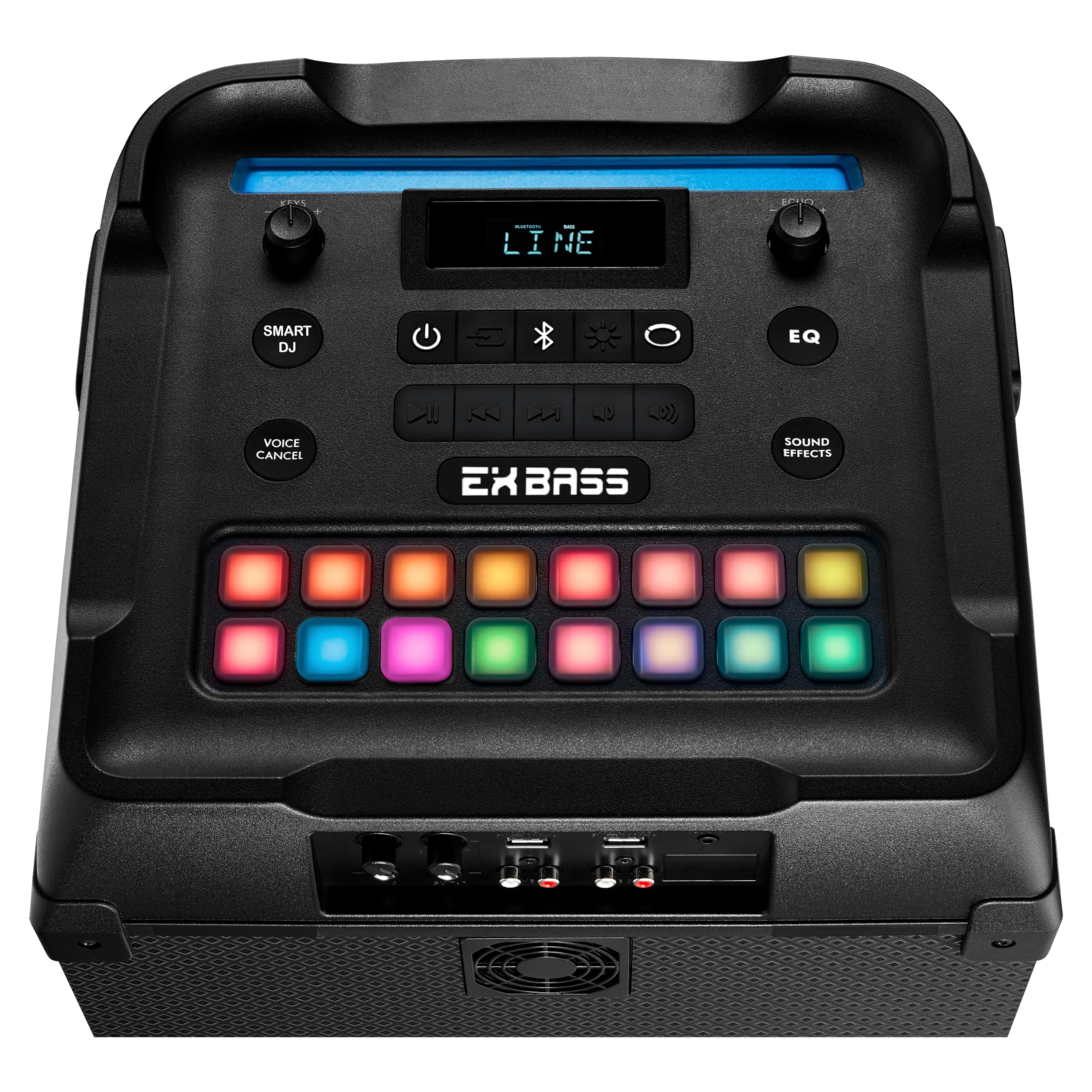 MEDION X61350 Party-Soundsystem Bluetooth 2x85W 350W RMS Subwoofer Karaoke Partybox LED Lichtshow