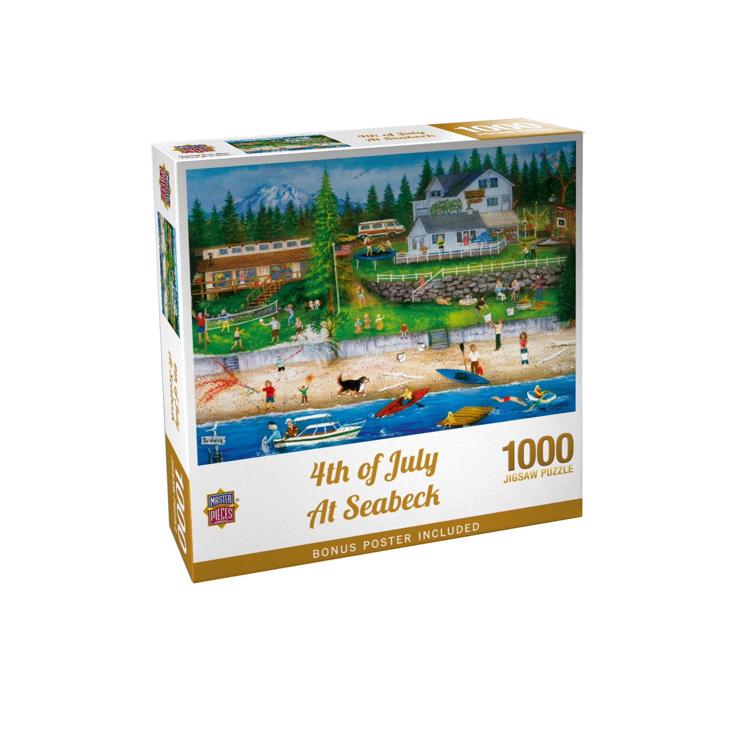 Masterpieces 1000 Piece Jigsaw Puzzle for Adults and Families - 4th of July at Seabeck - 19.25"x26.63" — image 1